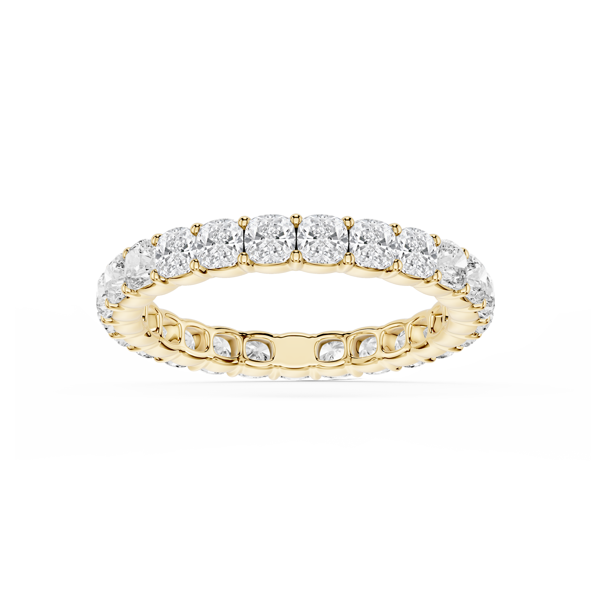 Lovea Frieda Eternity Ring Kissenschliff – Gelbgold