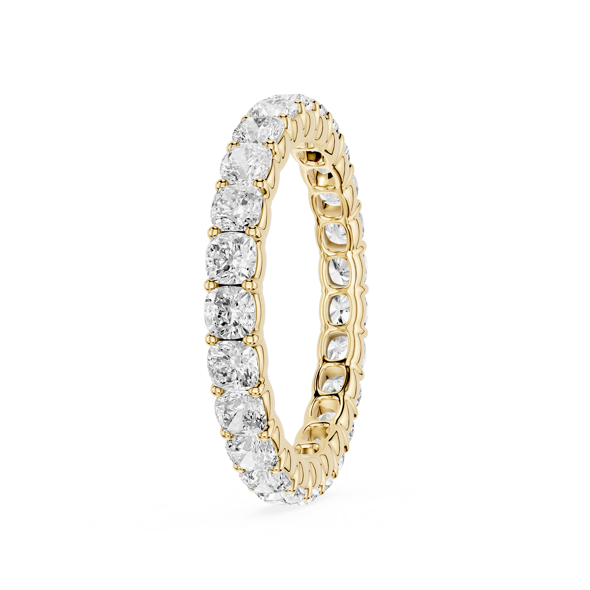 Lovea Frieda Eternity Ring Kissenschliff – Gelbgold