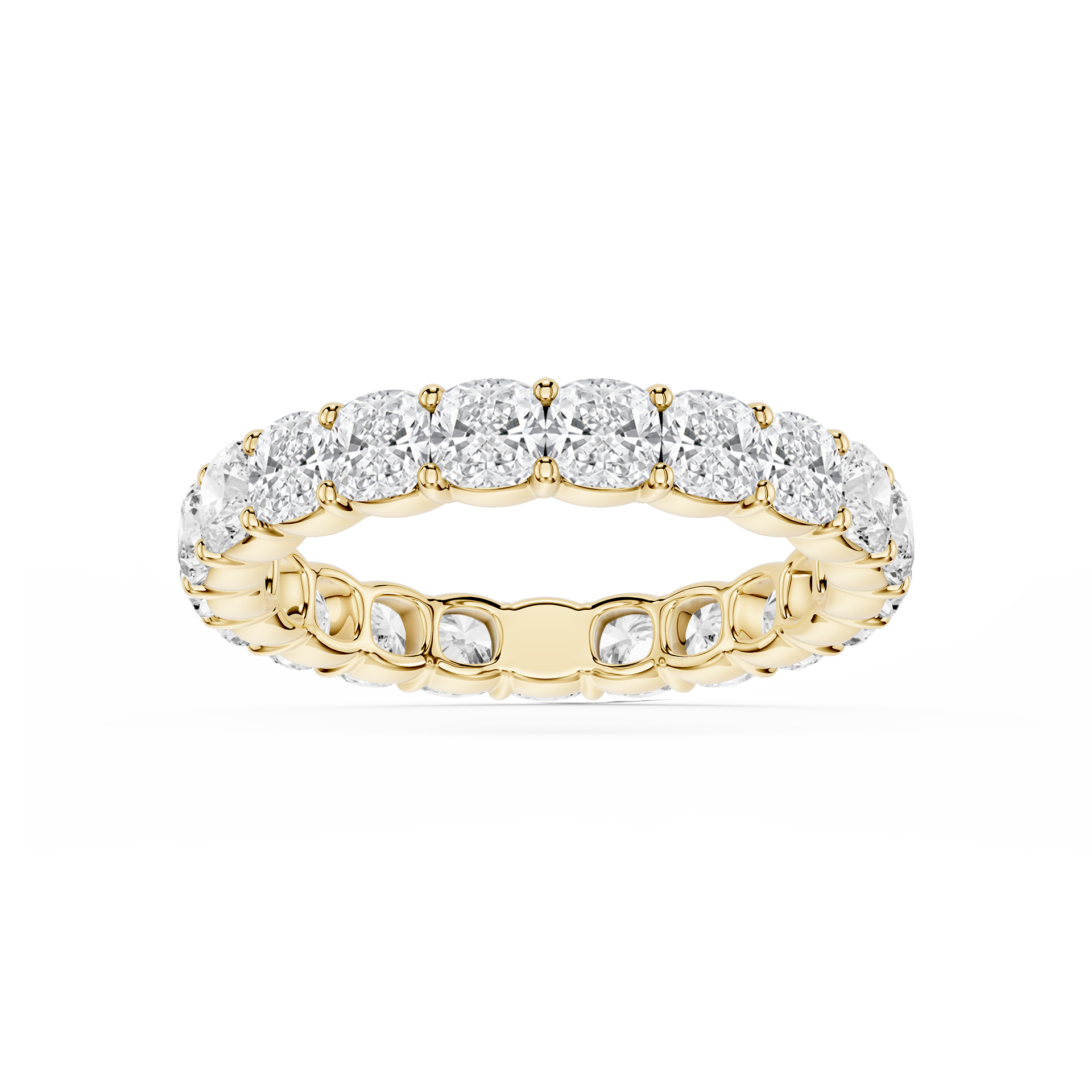 Lovea Frieda Eternity Ring Kissenschliff – Gelbgold