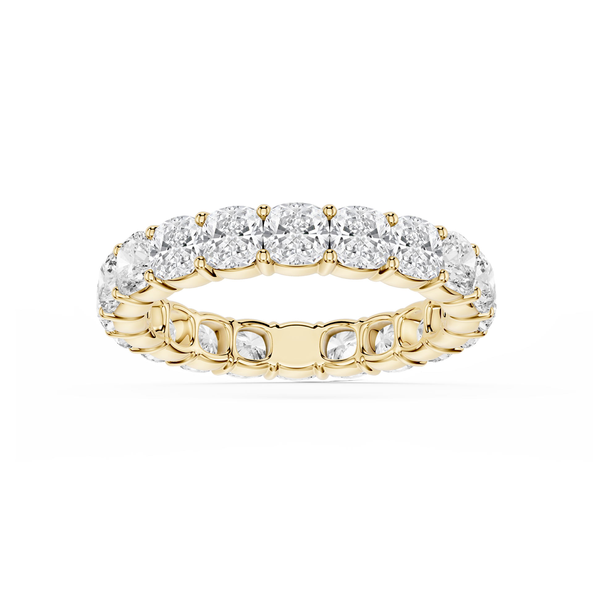 Lovea Frieda Eternity Ring Kissenschliff – Gelbgold