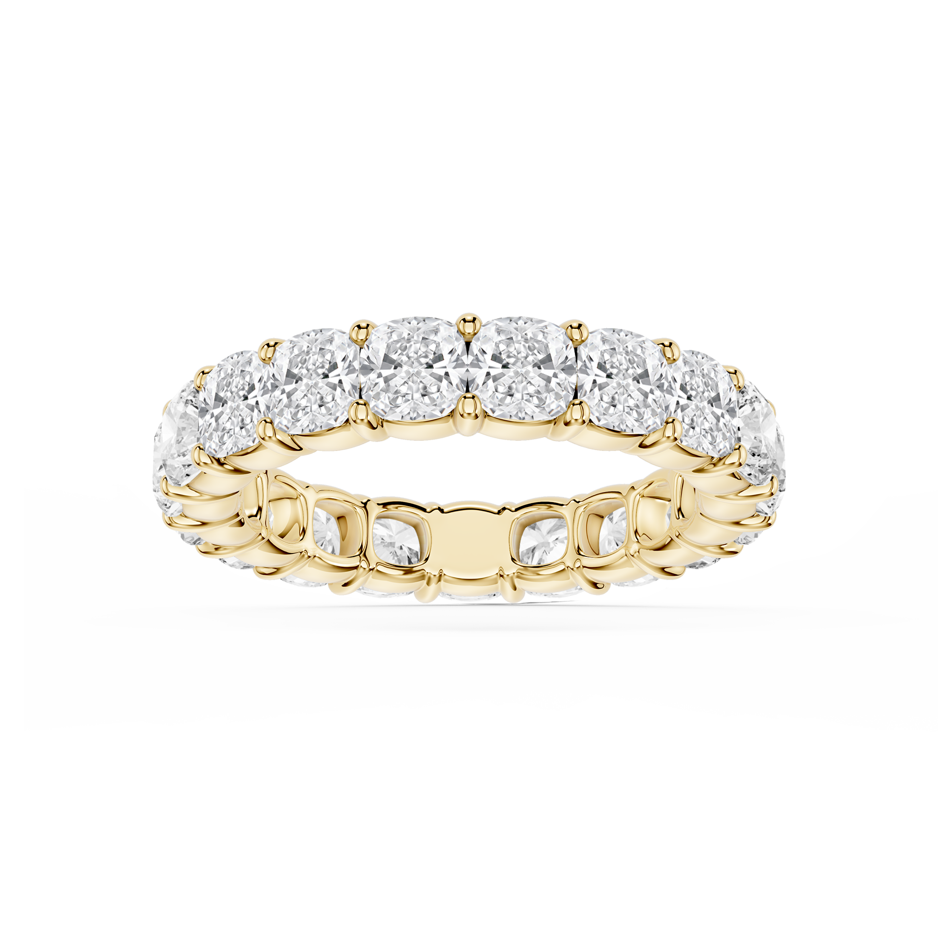Lovea Frieda Eternity Ring Kissenschliff – Gelbgold