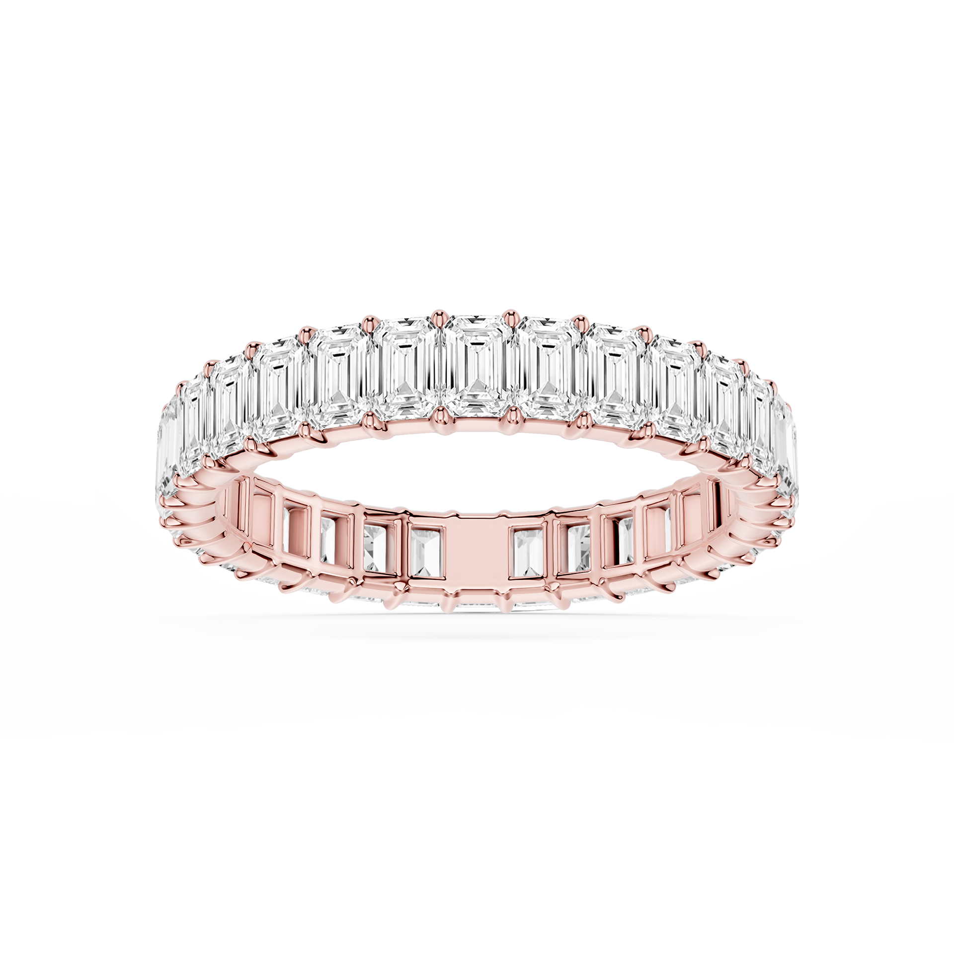 Lovea Frieda Eternity Ring Smaragdschliff – Roségold