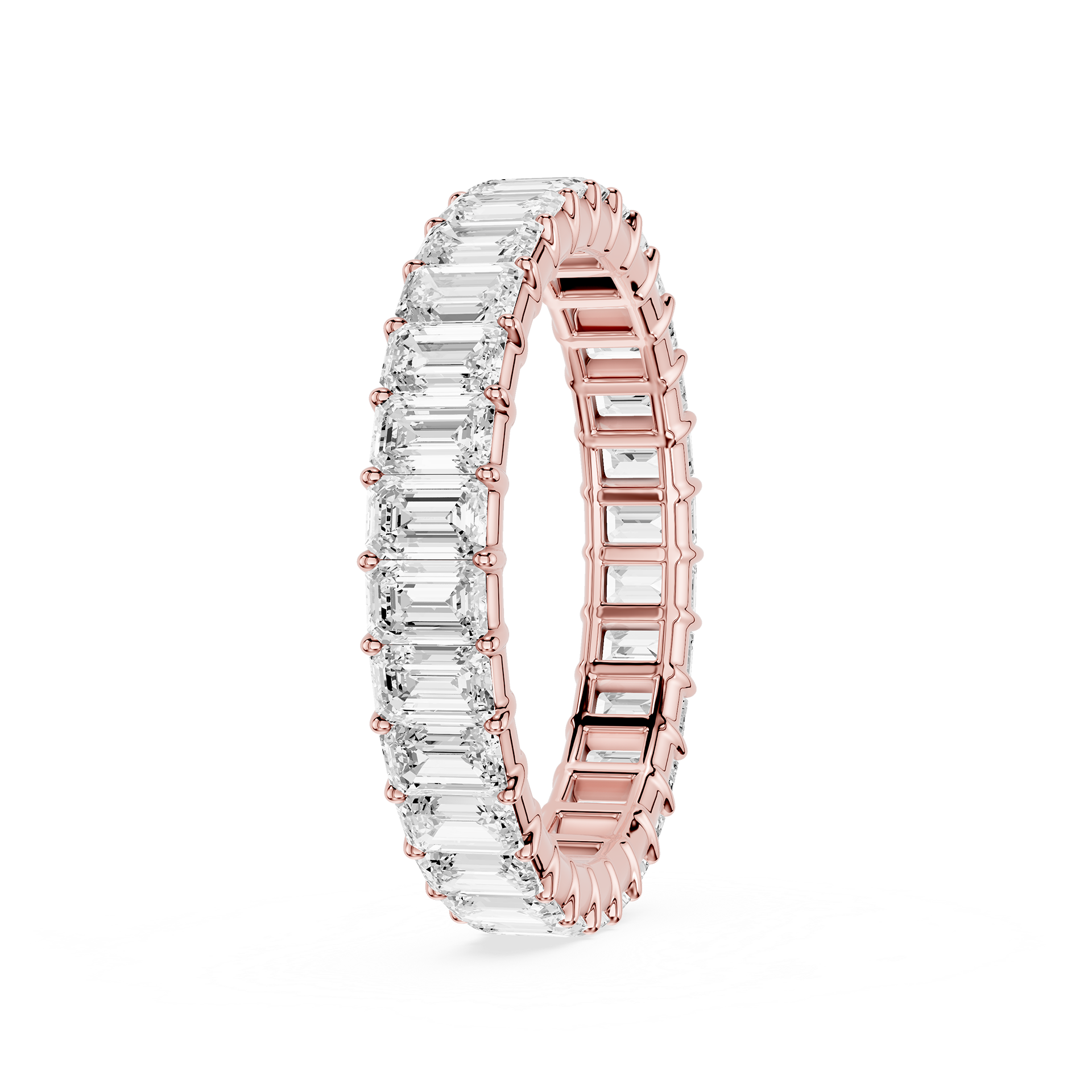 Lovea Frieda Eternity Ring Smaragdschliff – Roségold