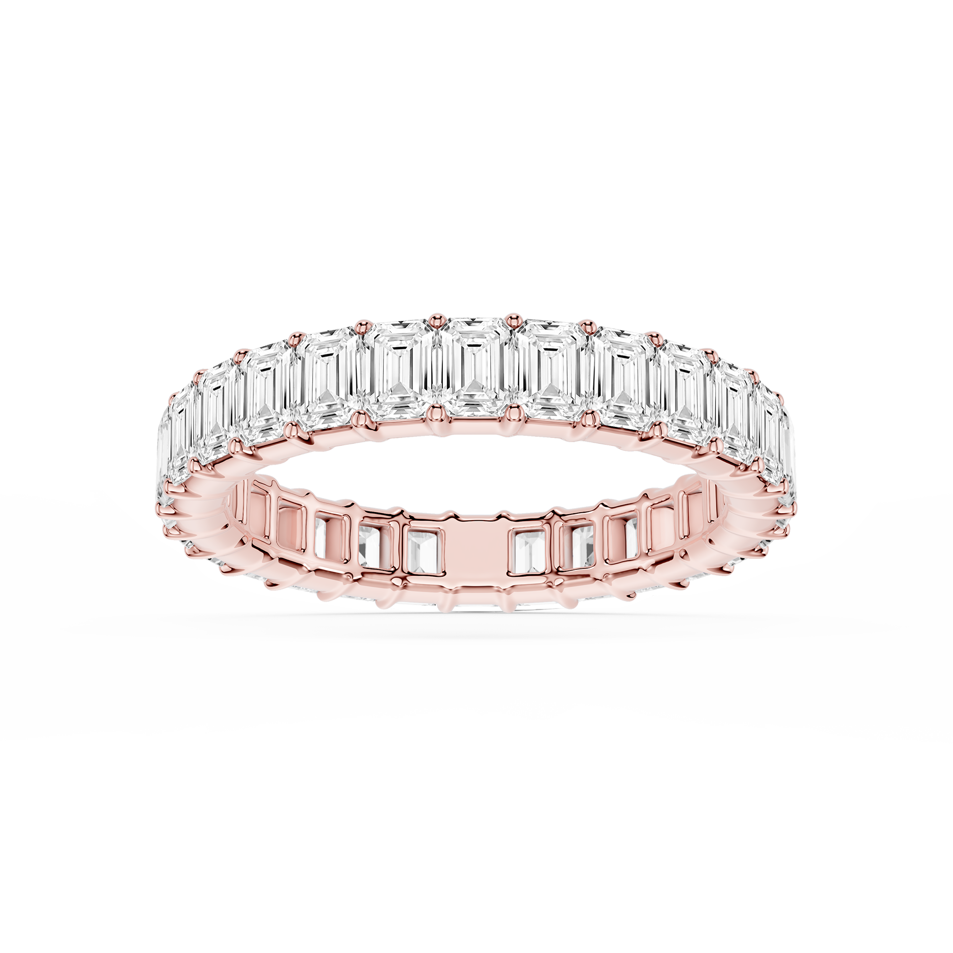Lovea Frieda Eternity Ring Smaragdschliff – Roségold
