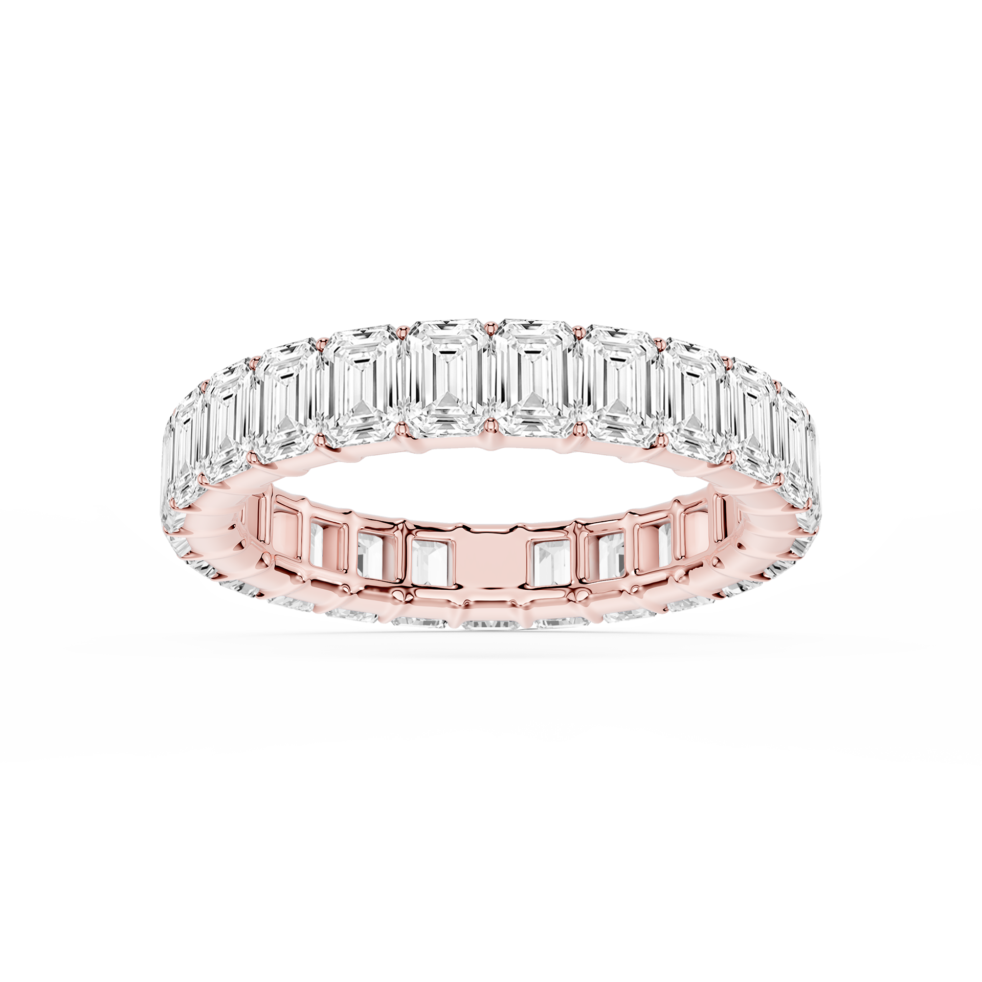 Lovea Frieda Eternity Ring Smaragdschliff – Roségold