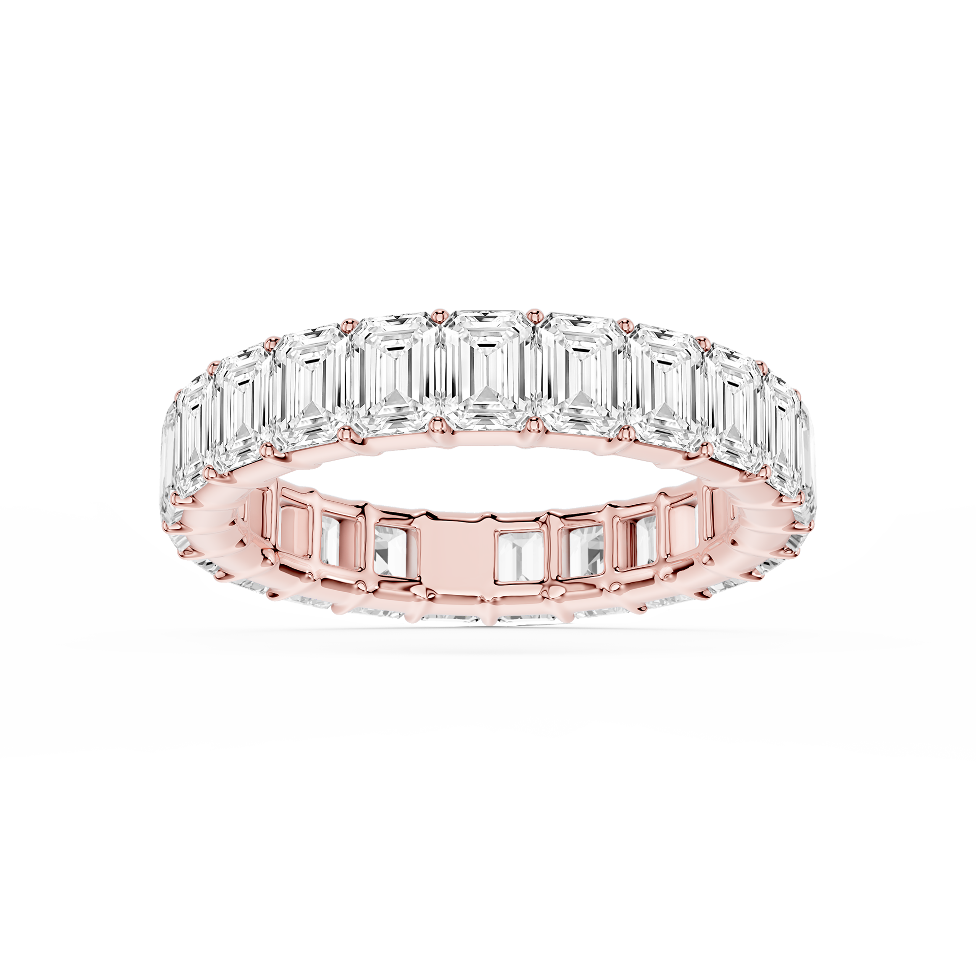 Lovea Frieda Eternity Ring Smaragdschliff – Roségold
