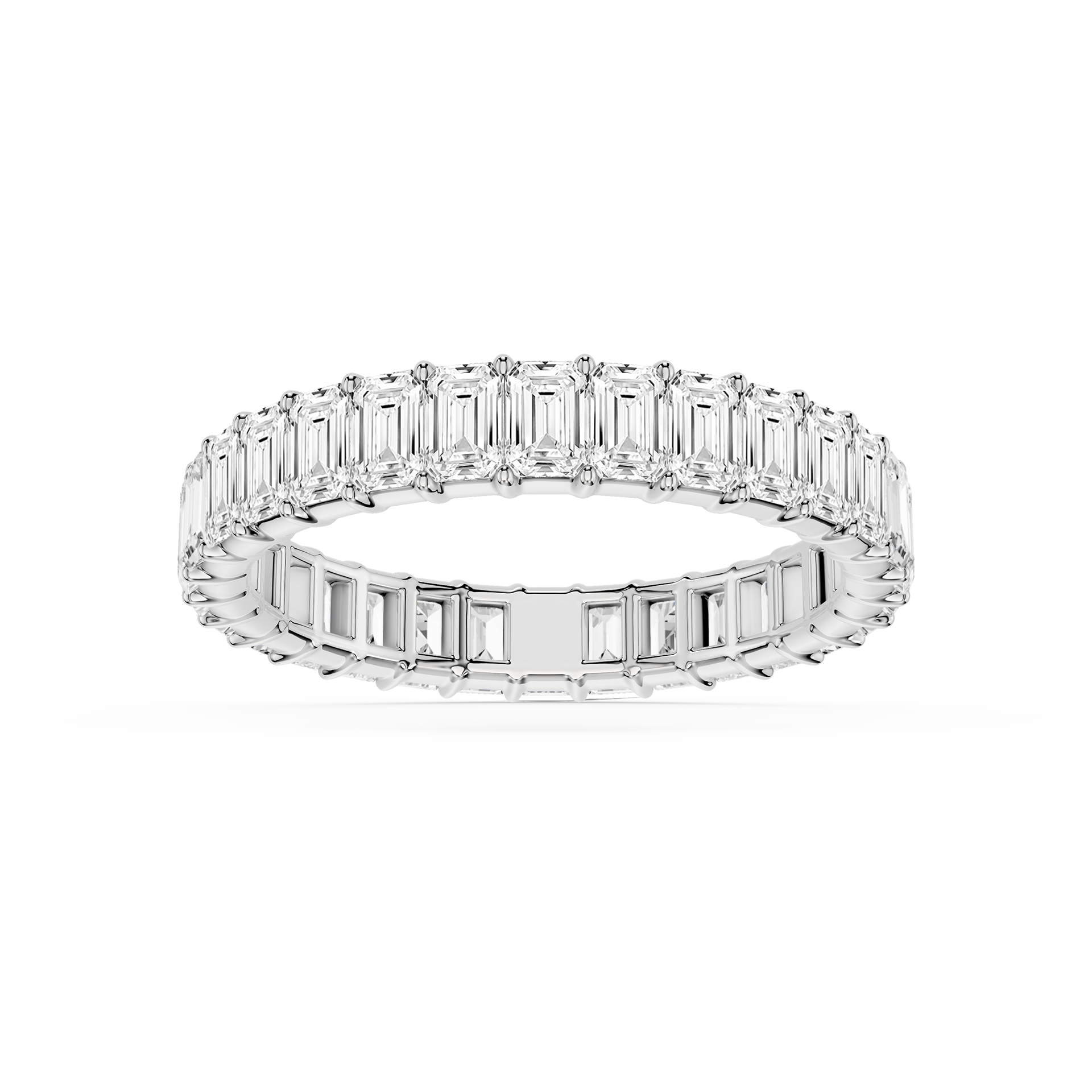 Lovea Frieda Eternity Ring Smaragdschliff – Weißgold