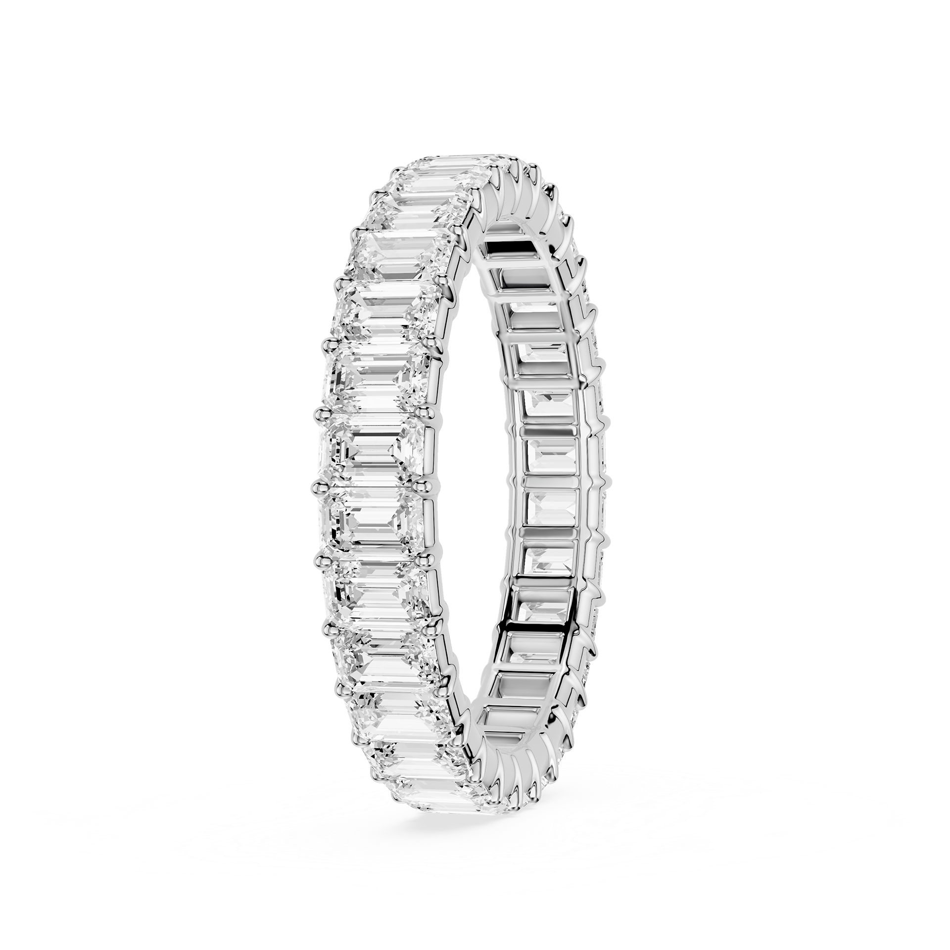 Lovea Frieda Eternity Ring Smaragdschliff – Weißgold