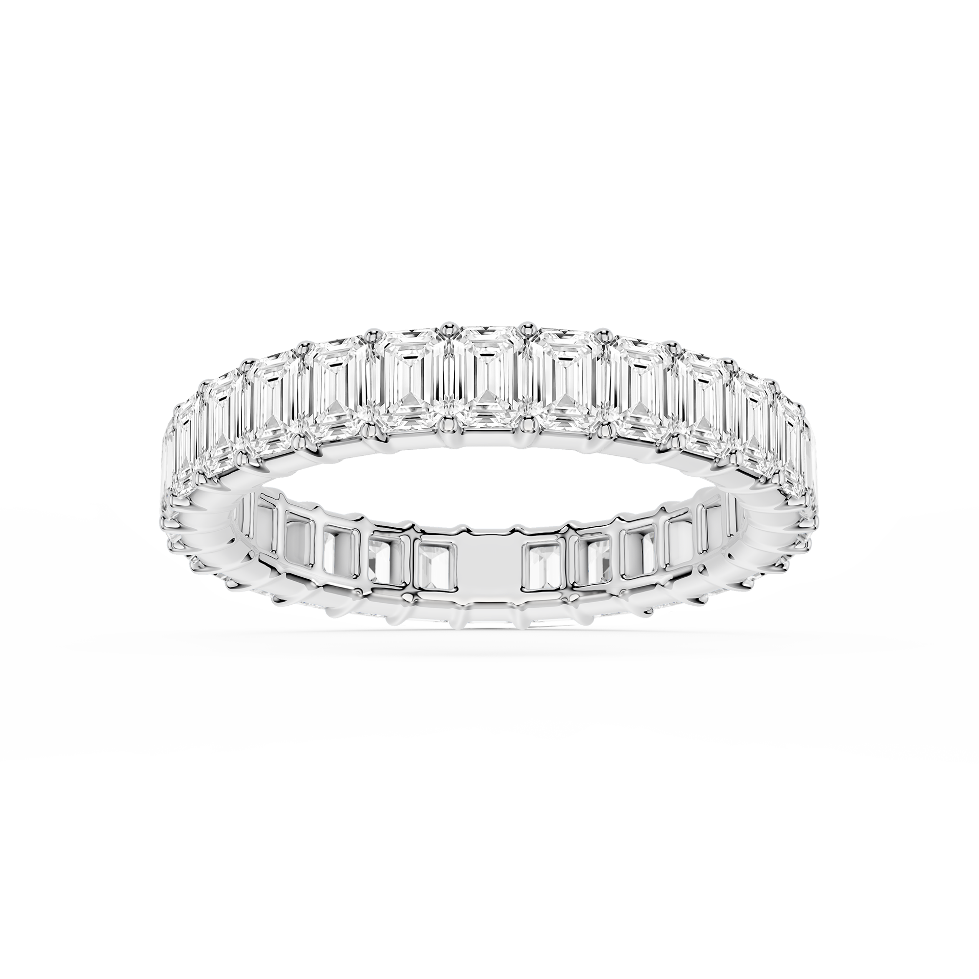 Lovea Frieda Eternity Ring Smaragdschliff – Weißgold