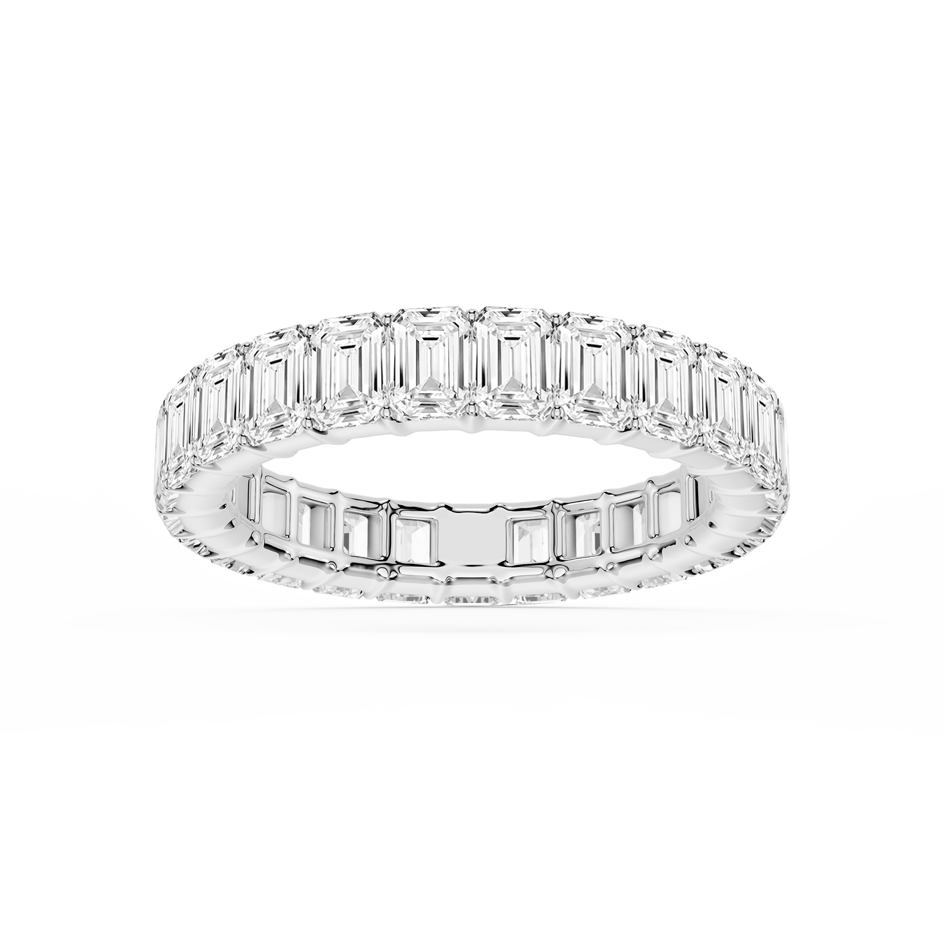 Lovea Frieda Eternity Ring Smaragdschliff – Weißgold