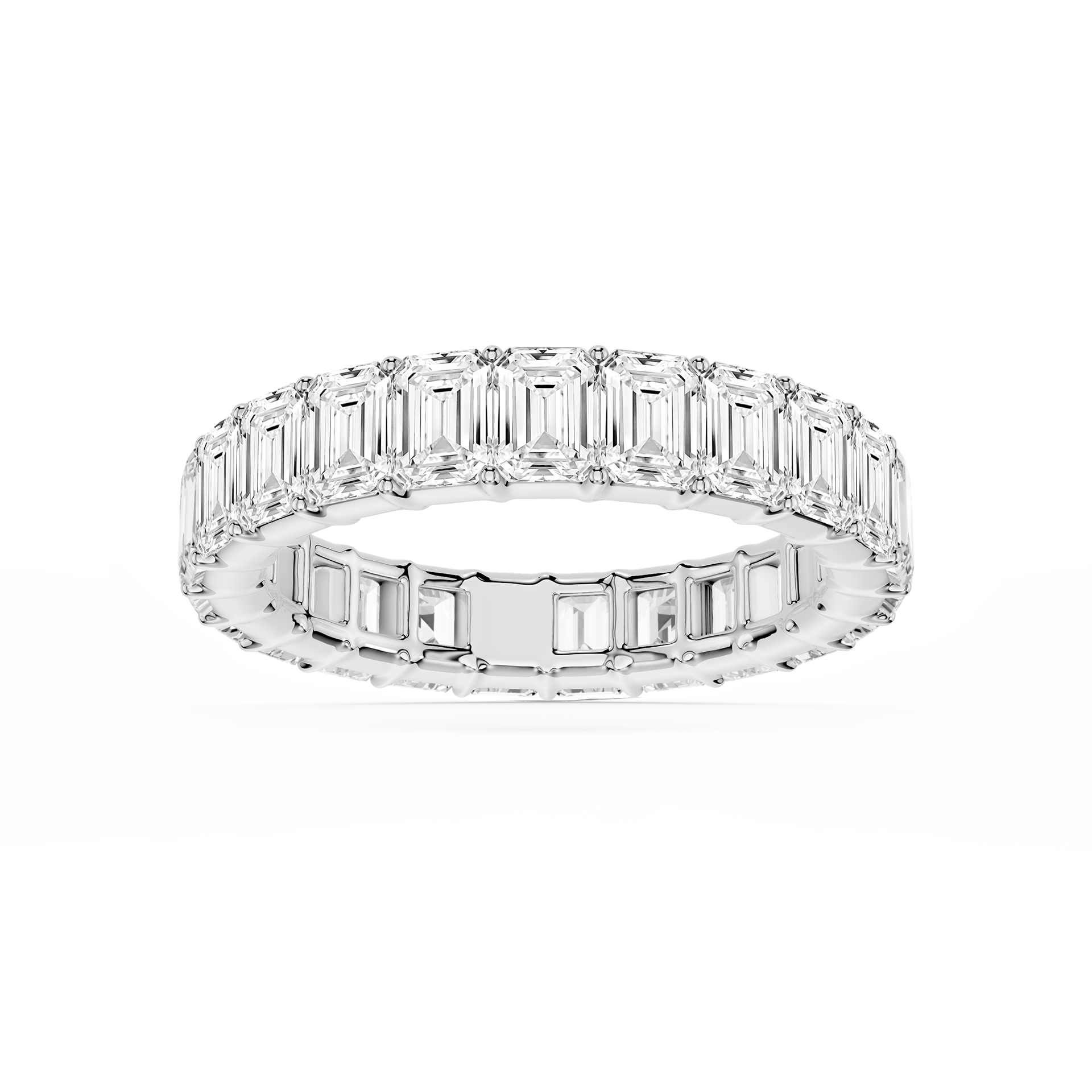 Lovea Frieda Eternity Ring Smaragdschliff – Weißgold