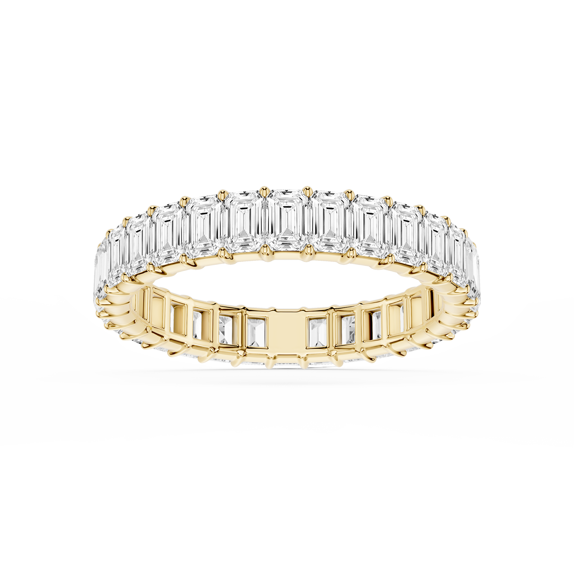 Lovea Frieda Eternity Ring Smaragdschliff – Gelbgold