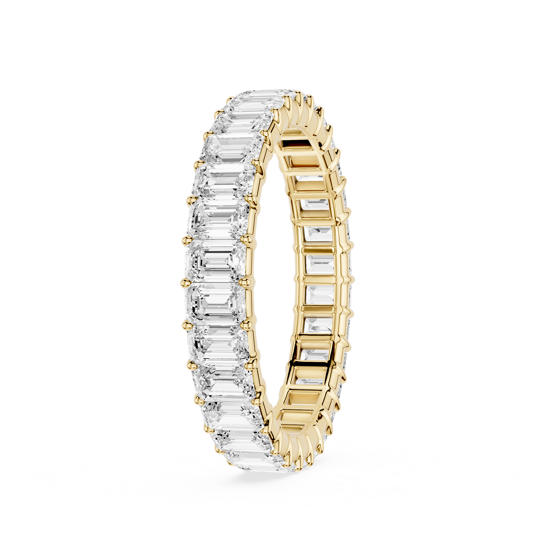 Lovea Frieda Eternity Ring Smaragdschliff – Gelbgold