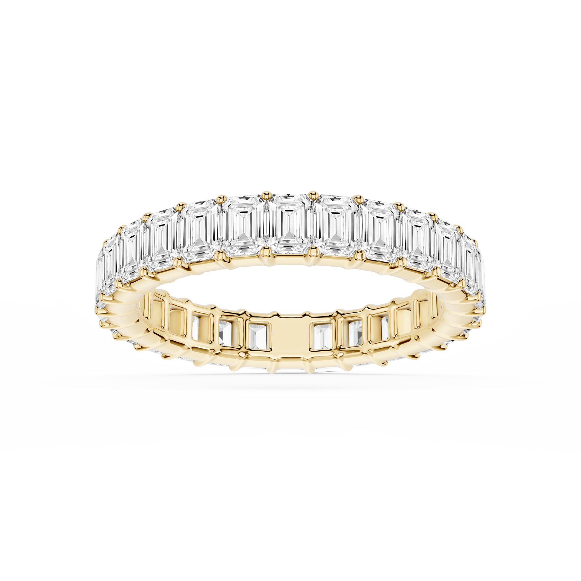 Lovea Frieda Eternity Ring Smaragdschliff – Gelbgold
