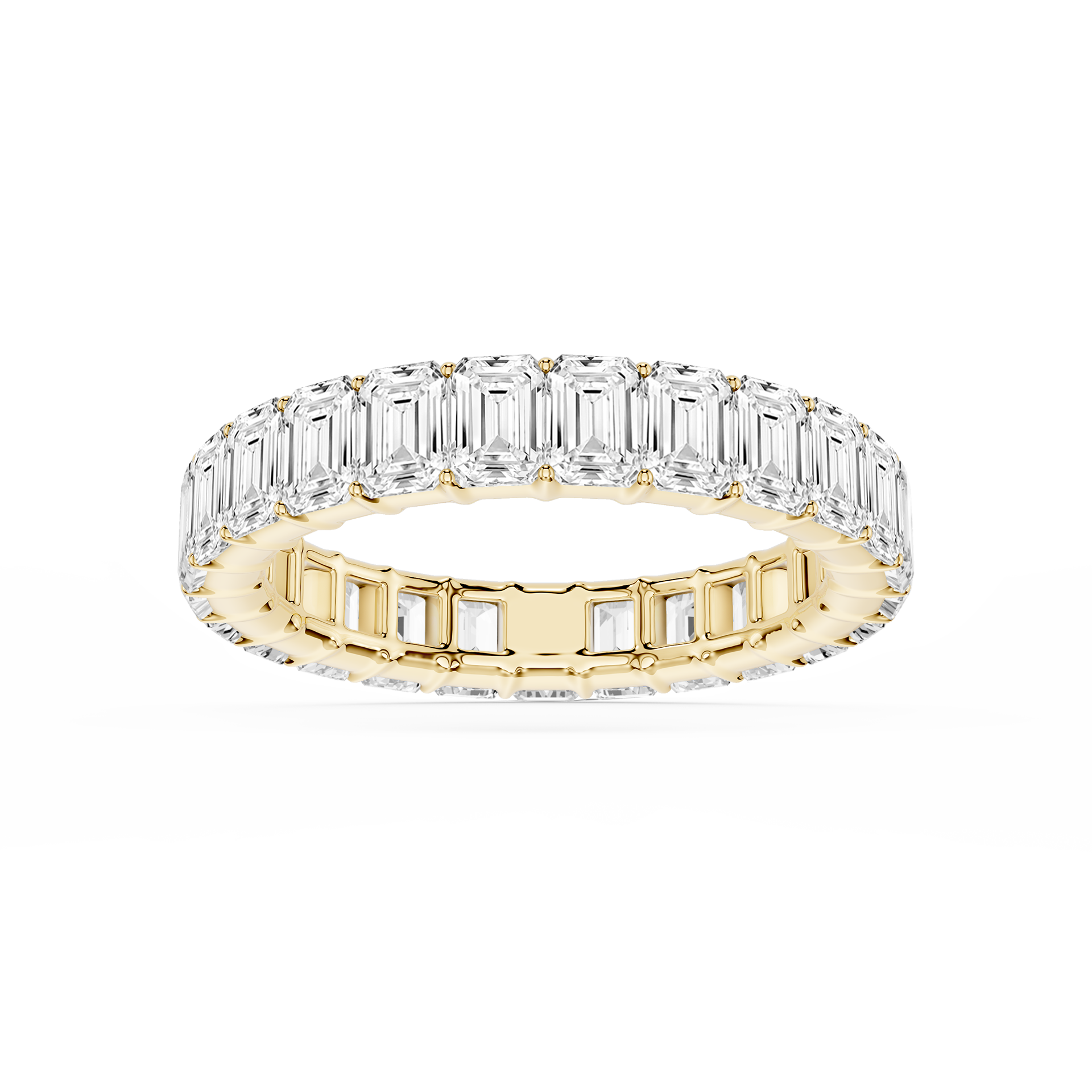 Lovea Frieda Eternity Ring Smaragdschliff – Gelbgold