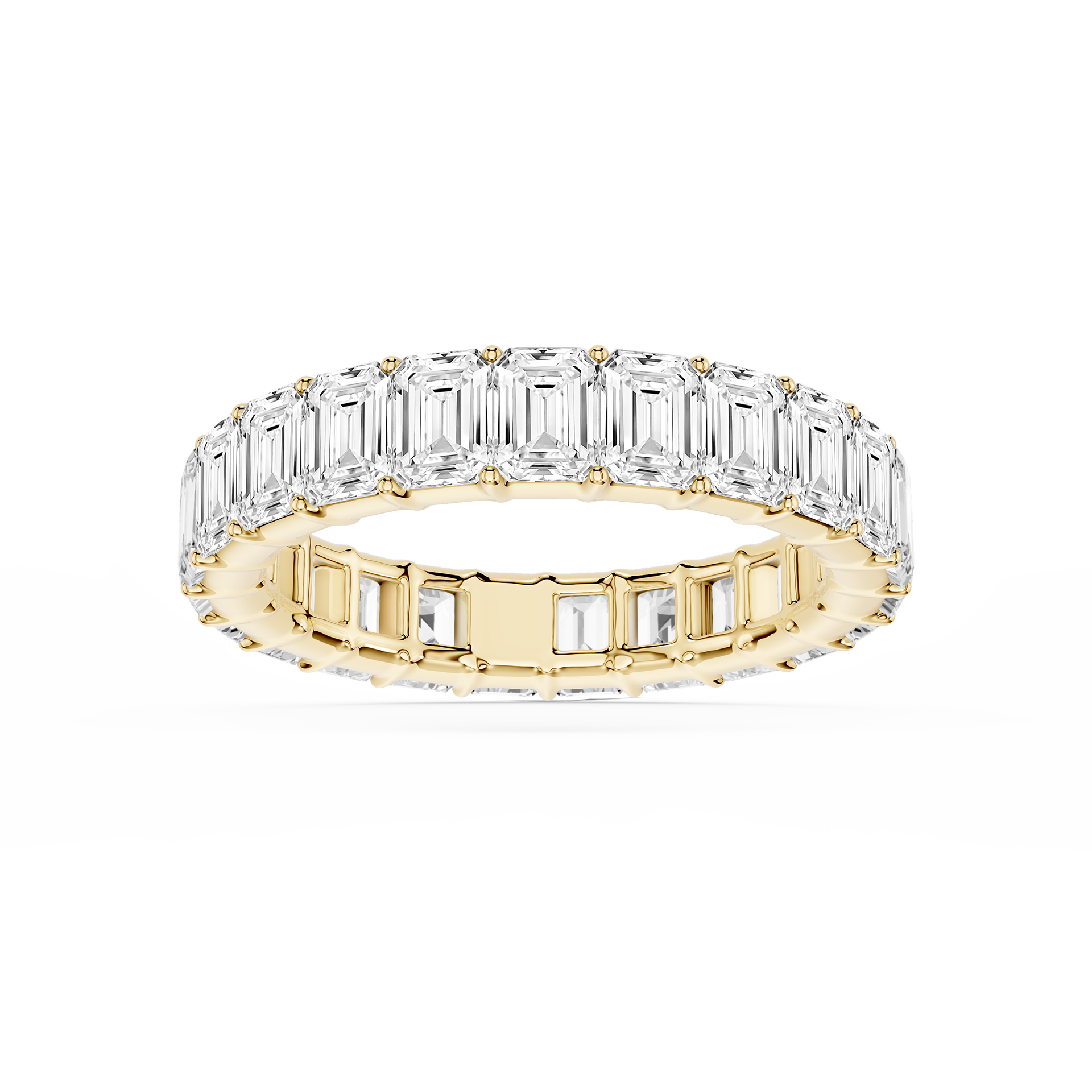 Lovea Frieda Eternity Ring Smaragdschliff – Gelbgold