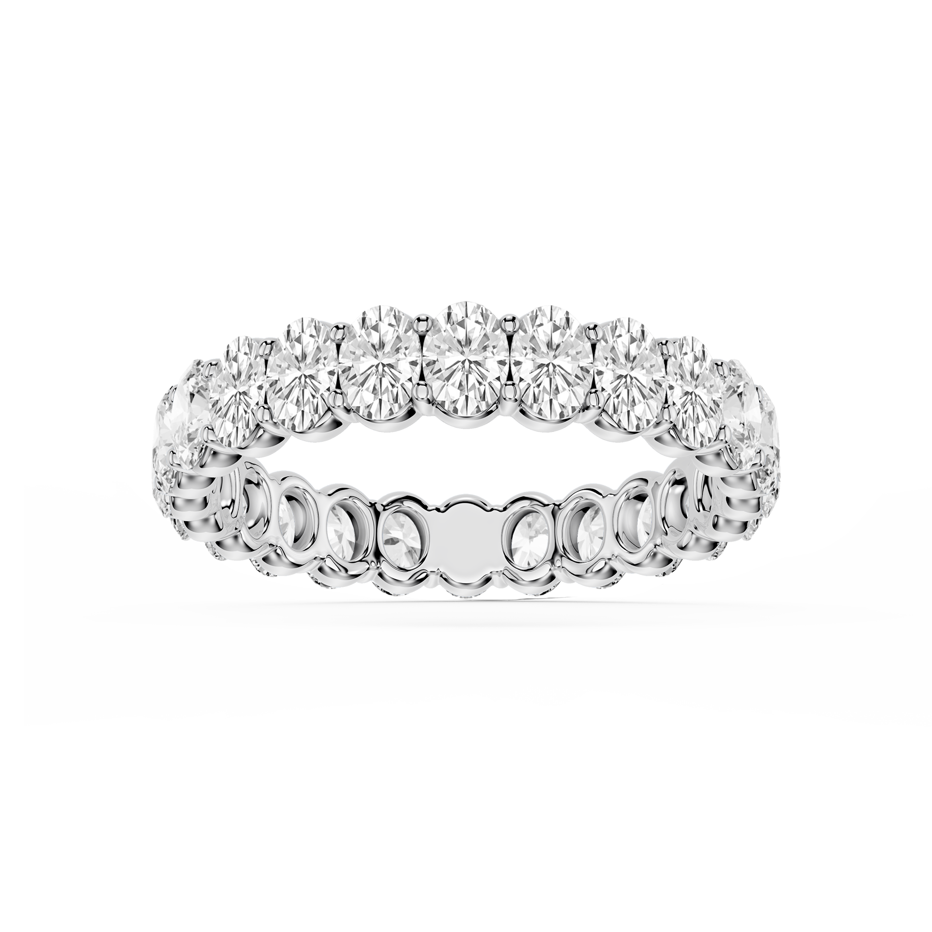 Lovea Frieda Eternity Ring Ovalschliff – Weißgold