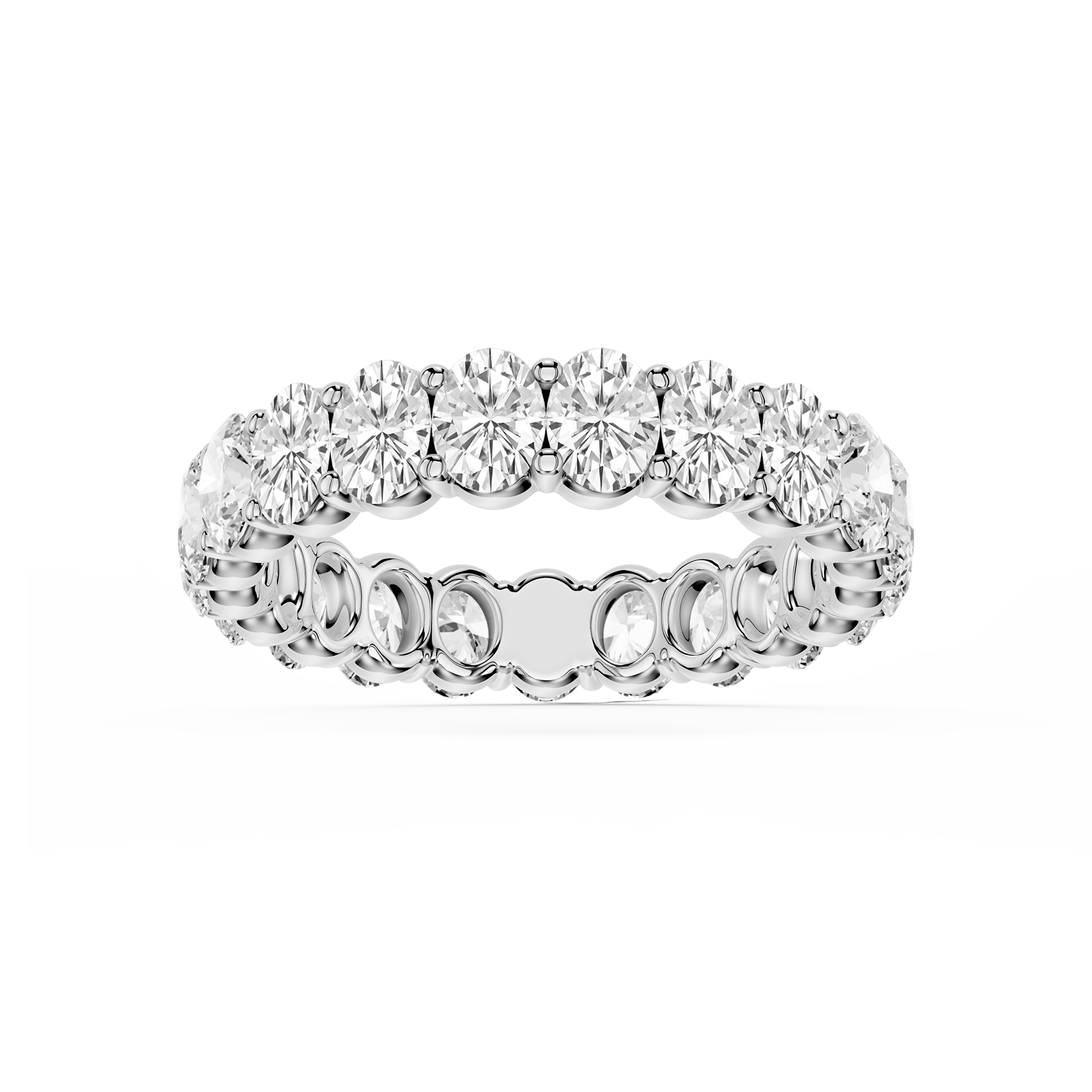 Lovea Frieda Eternity Ring Ovalschliff – Weißgold