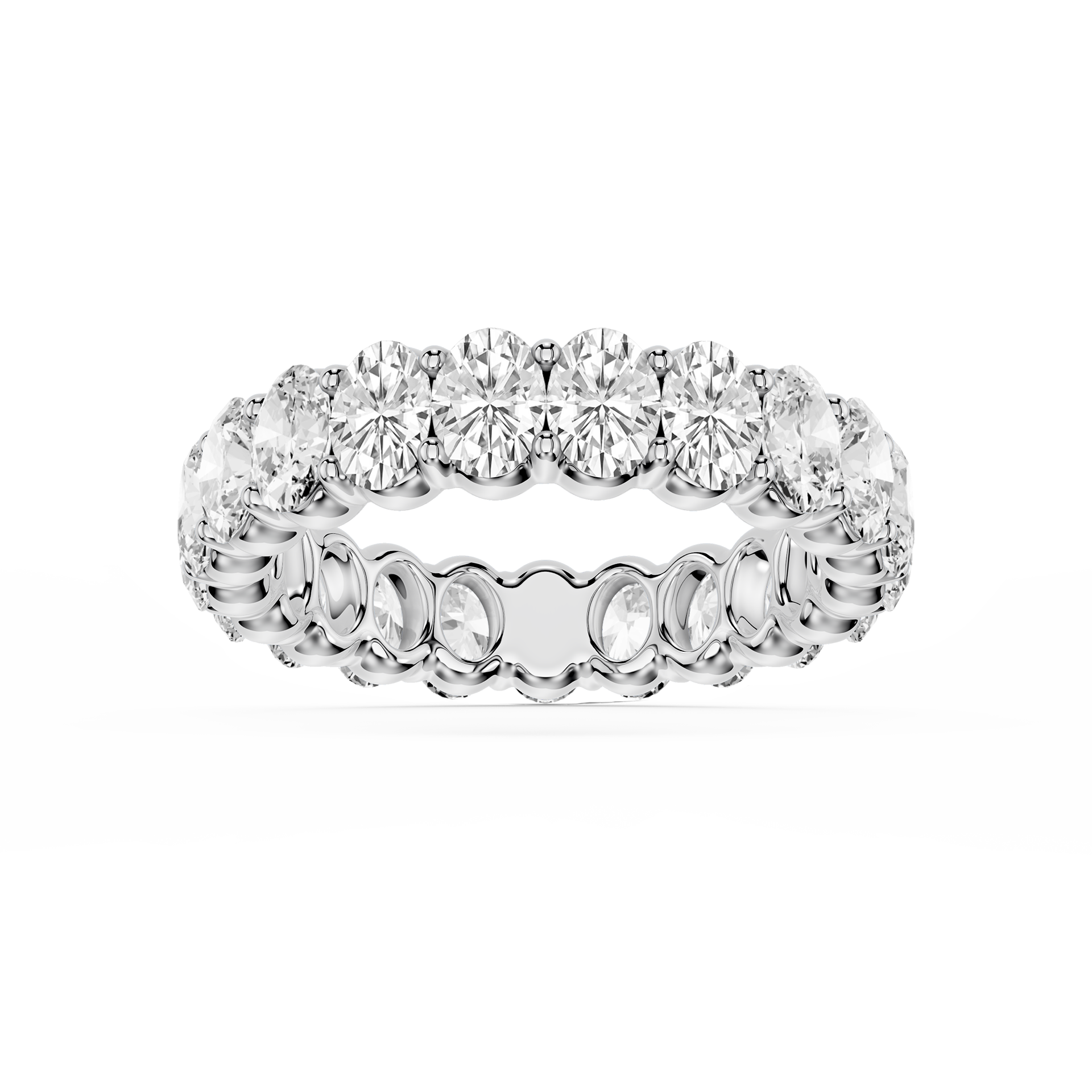 Lovea Frieda Eternity Ring Ovalschliff – Weißgold