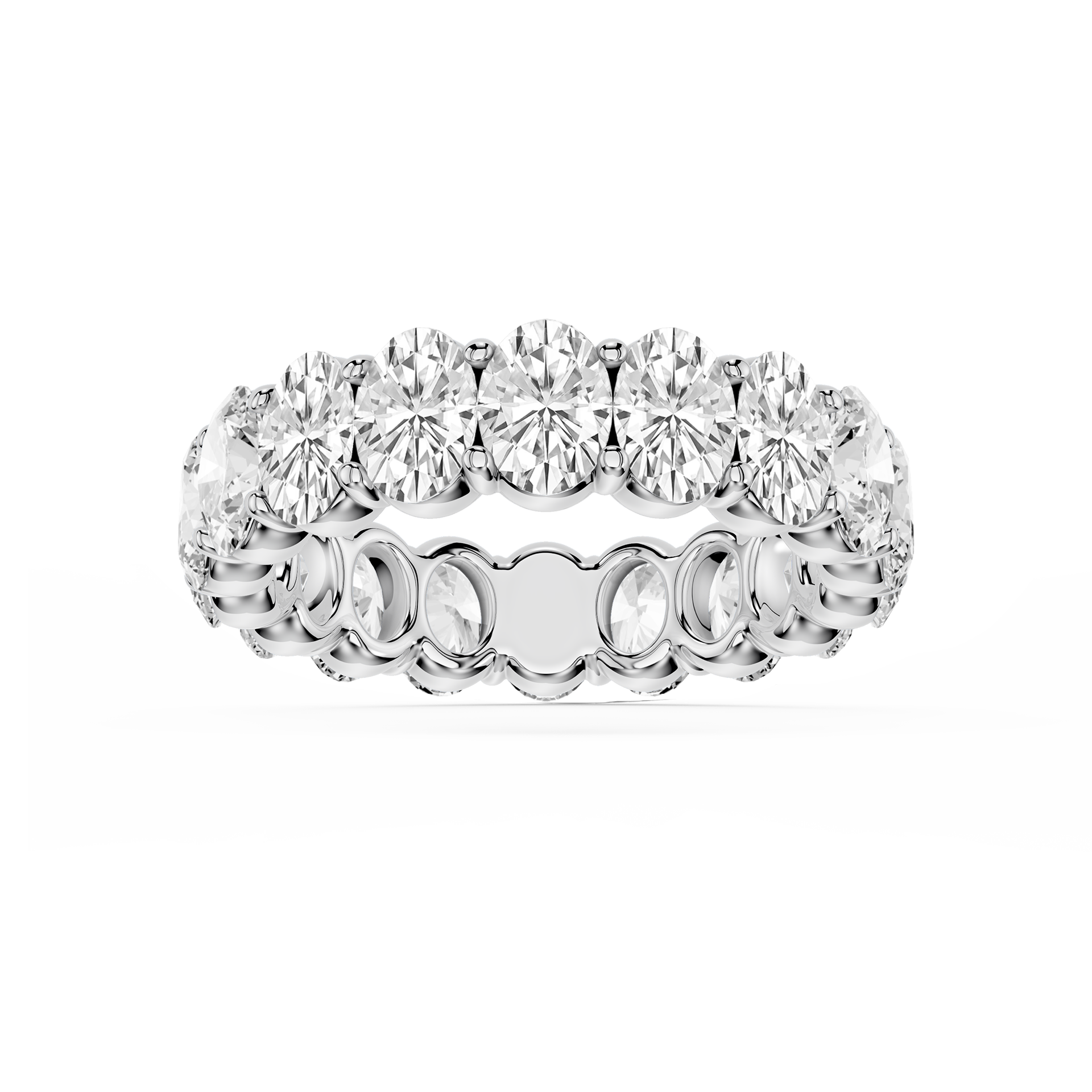 Lovea Frieda Eternity Ring Ovalschliff – Weißgold