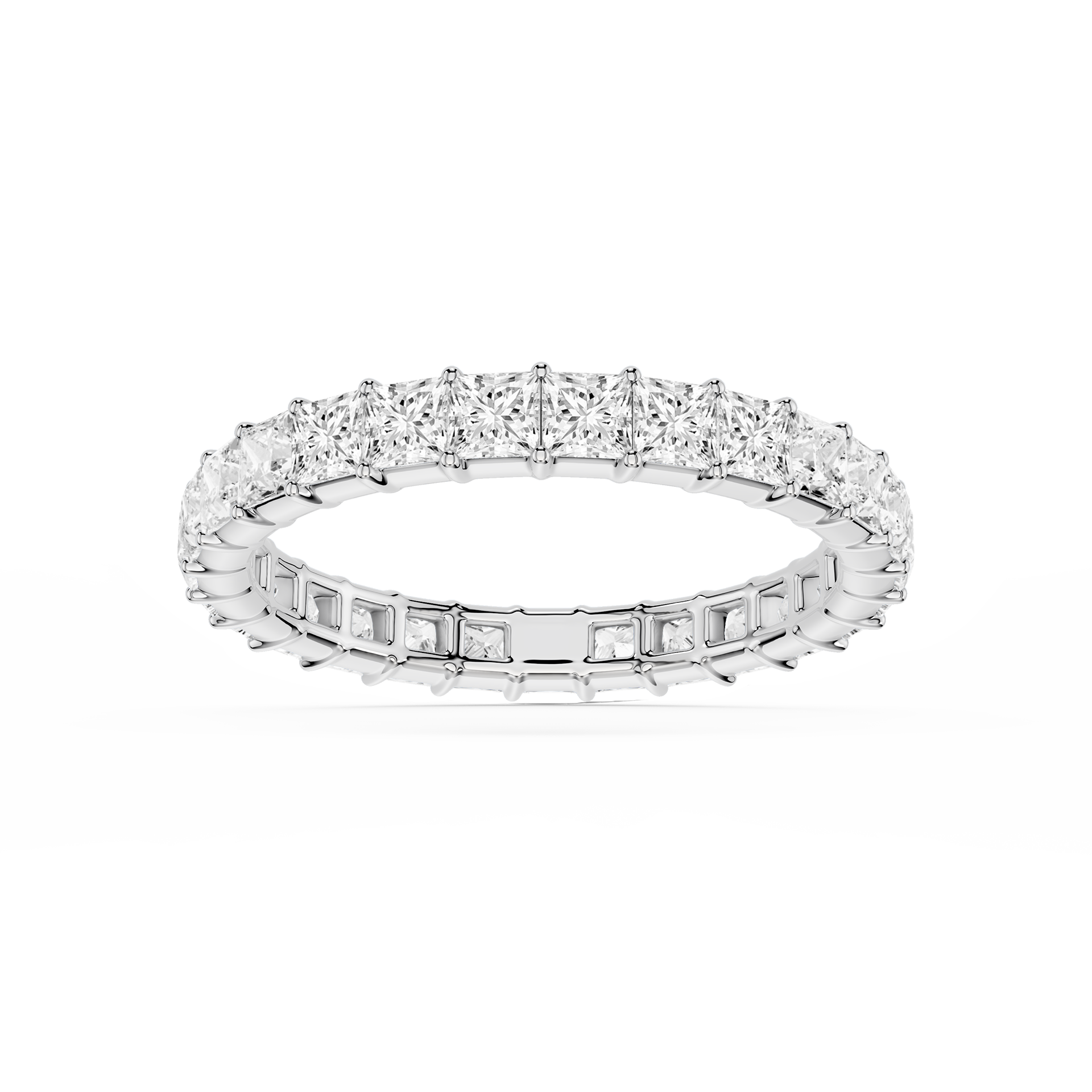 Lovea Frieda Eternity Ring Prinzessschliff – Weißgold