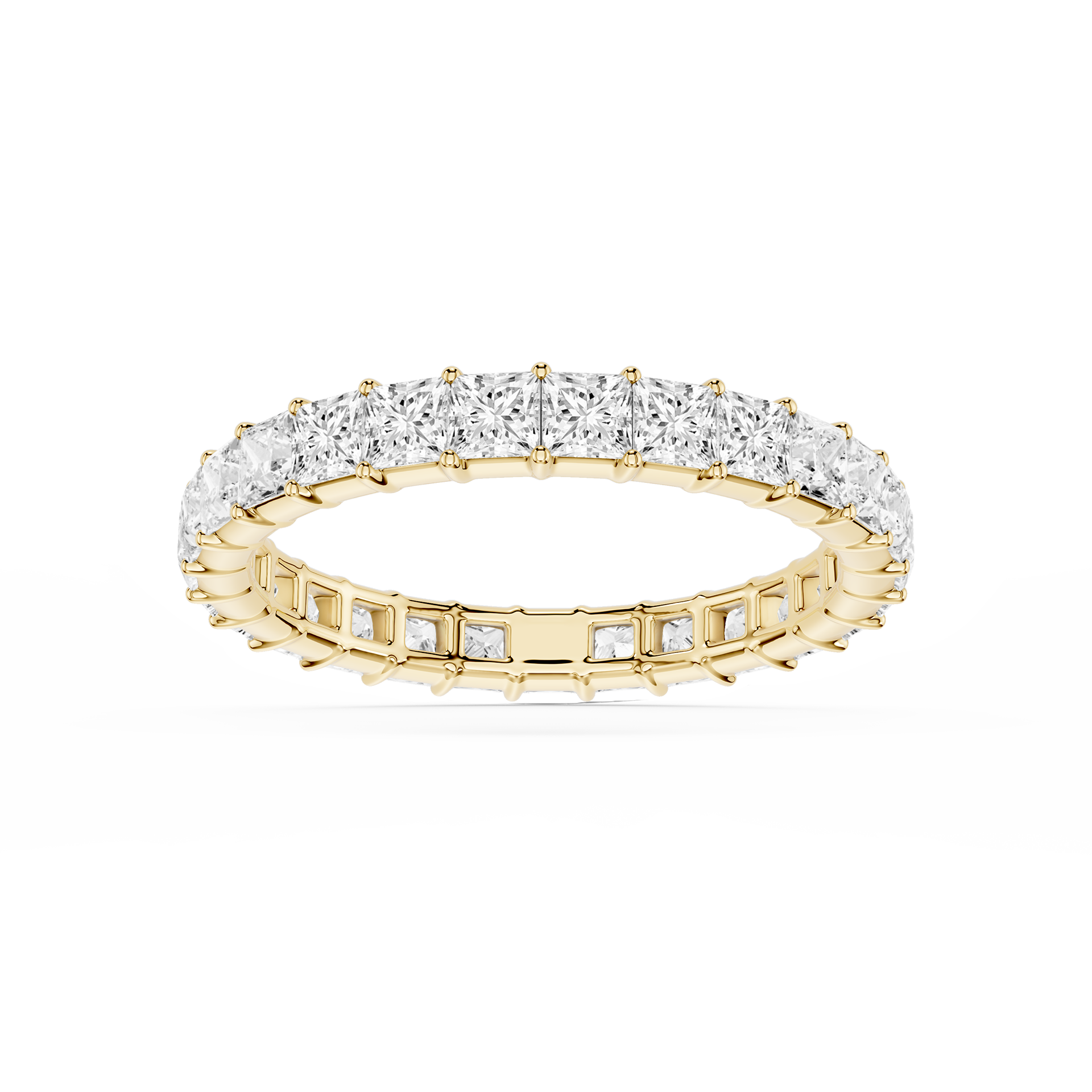 Lovea Frieda Eternity Ring Prinzessschliff – Gelbgold