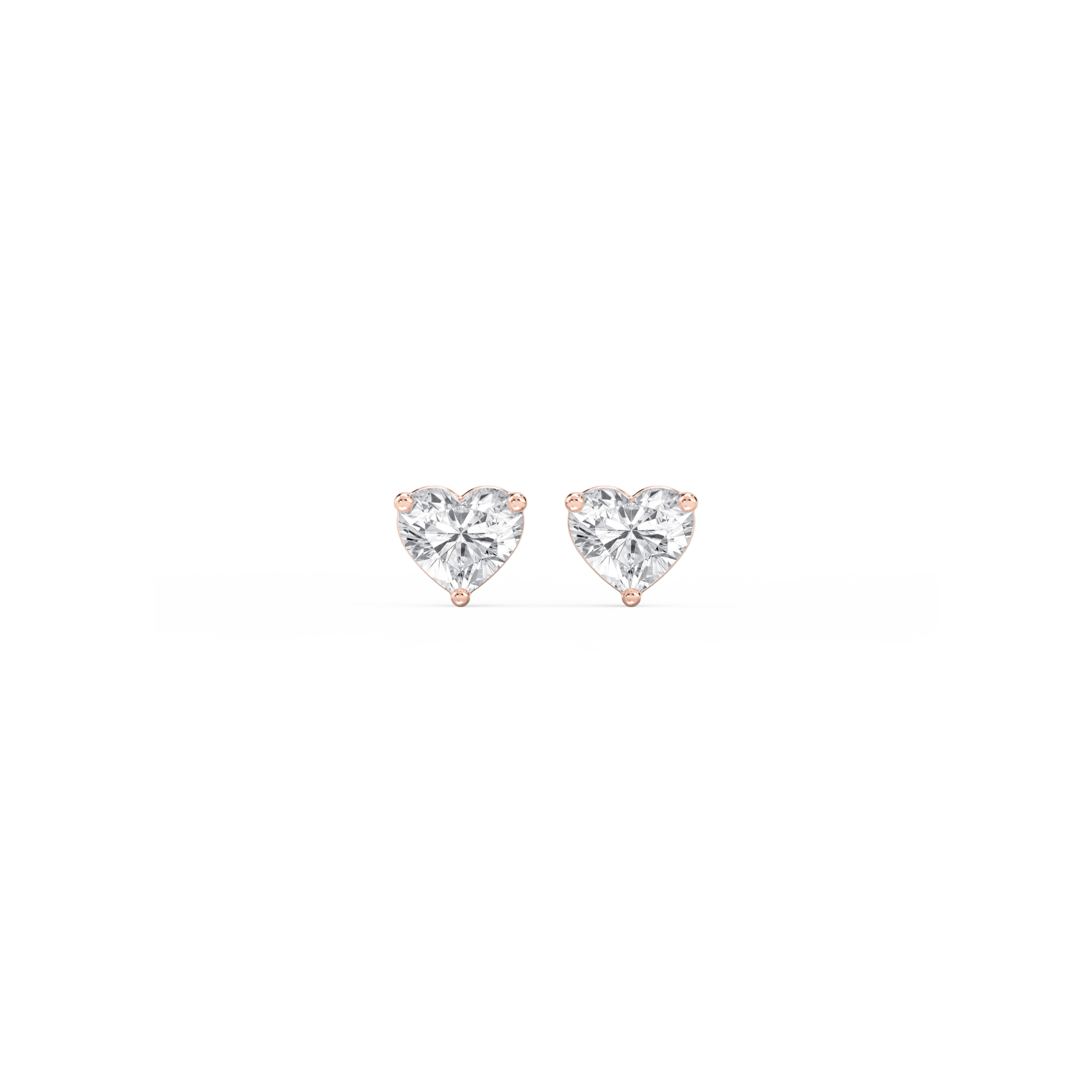 Lovea Nora Ohrstecker Steckverschluss – Herzschliff – Roségold