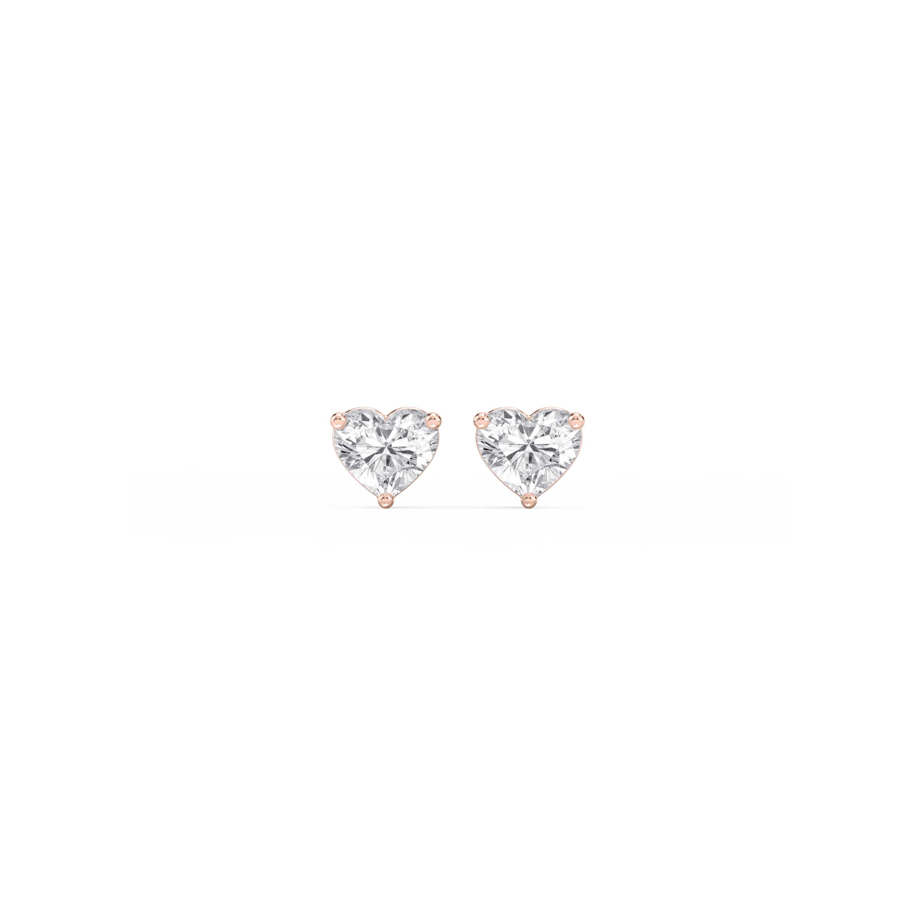 Lovea Nora Ohrstecker Steckverschluss – Herzschliff – Roségold