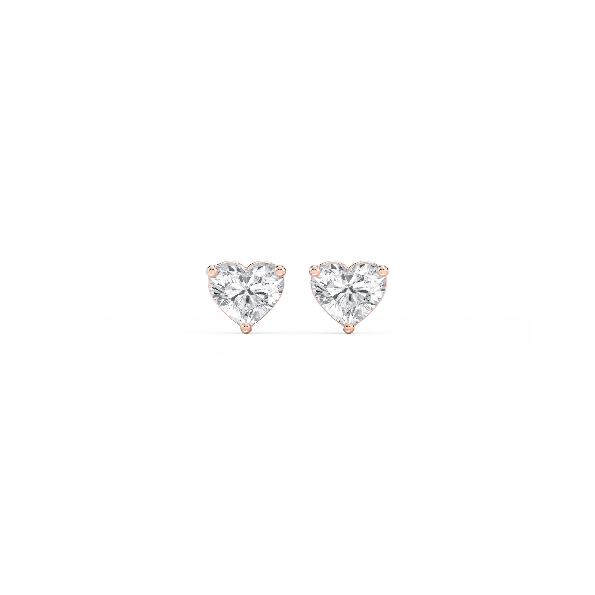 Lovea Nora Ohrstecker Steckverschluss – Herzschliff – Roségold