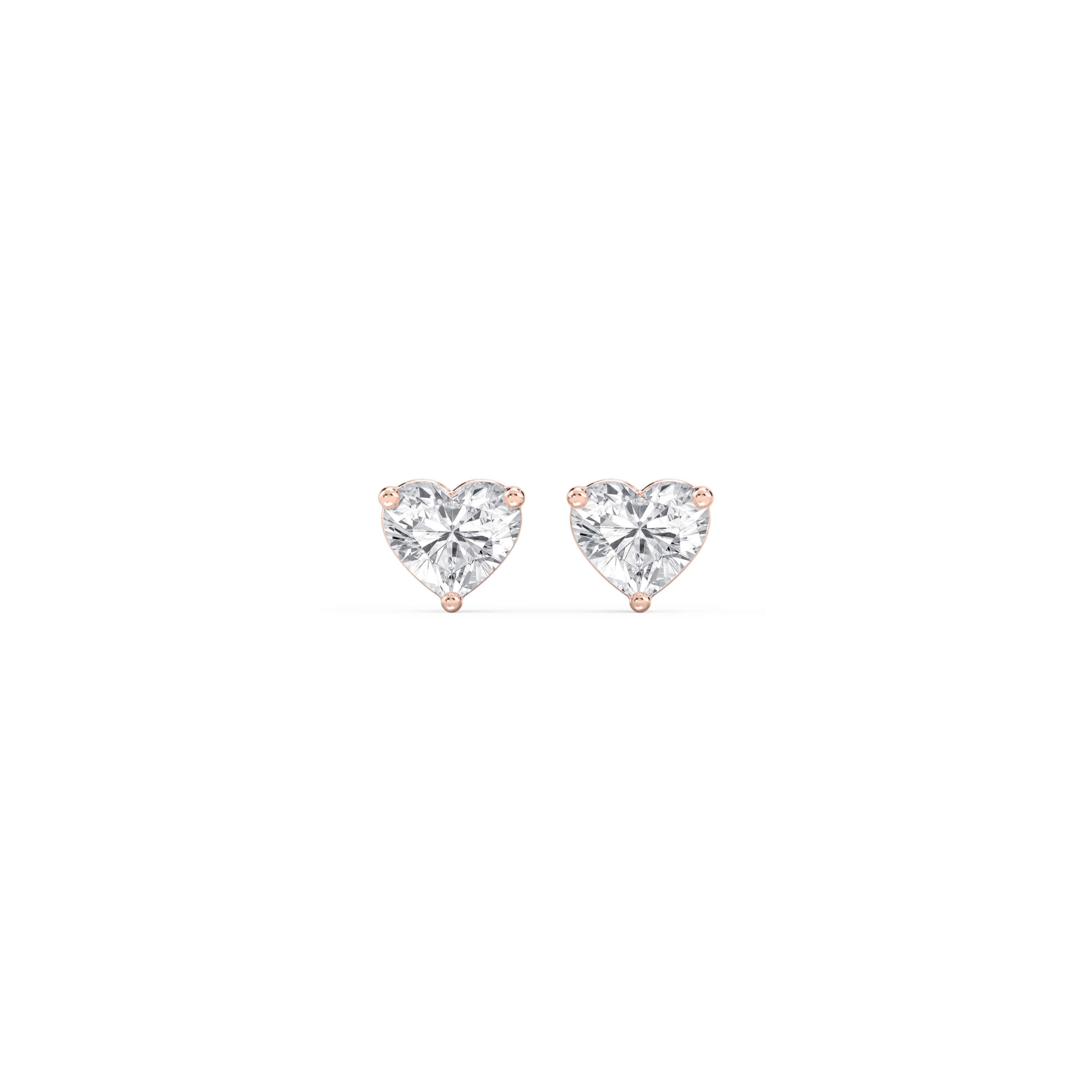 Lovea Nora Ohrstecker Steckverschluss – Herzschliff – Roségold