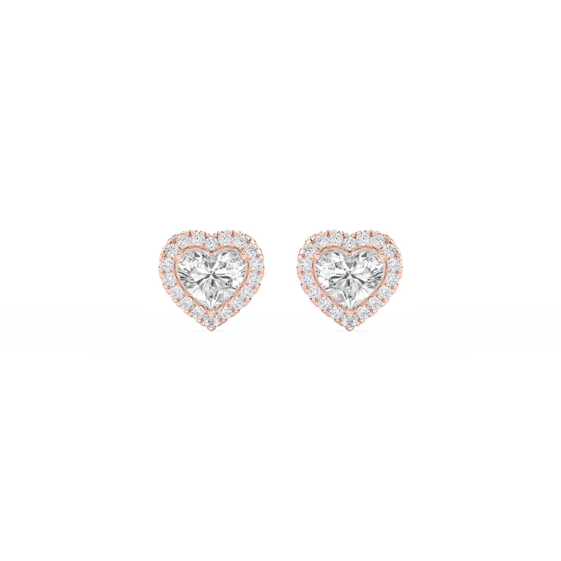 Lovea Pia Ohrstecker – Herzschliff – Roségold