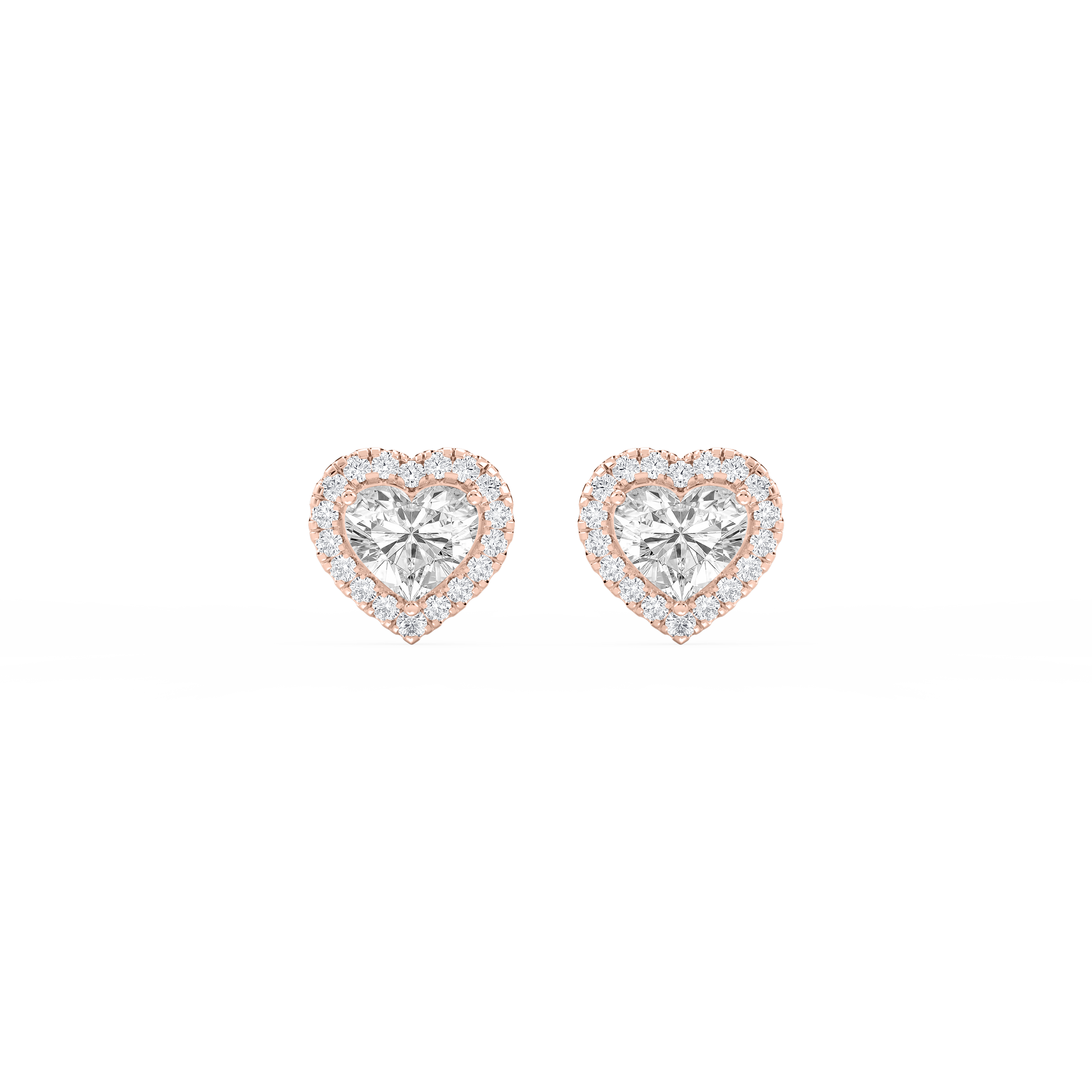 Lovea Pia Ohrstecker – Herzschliff – Roségold