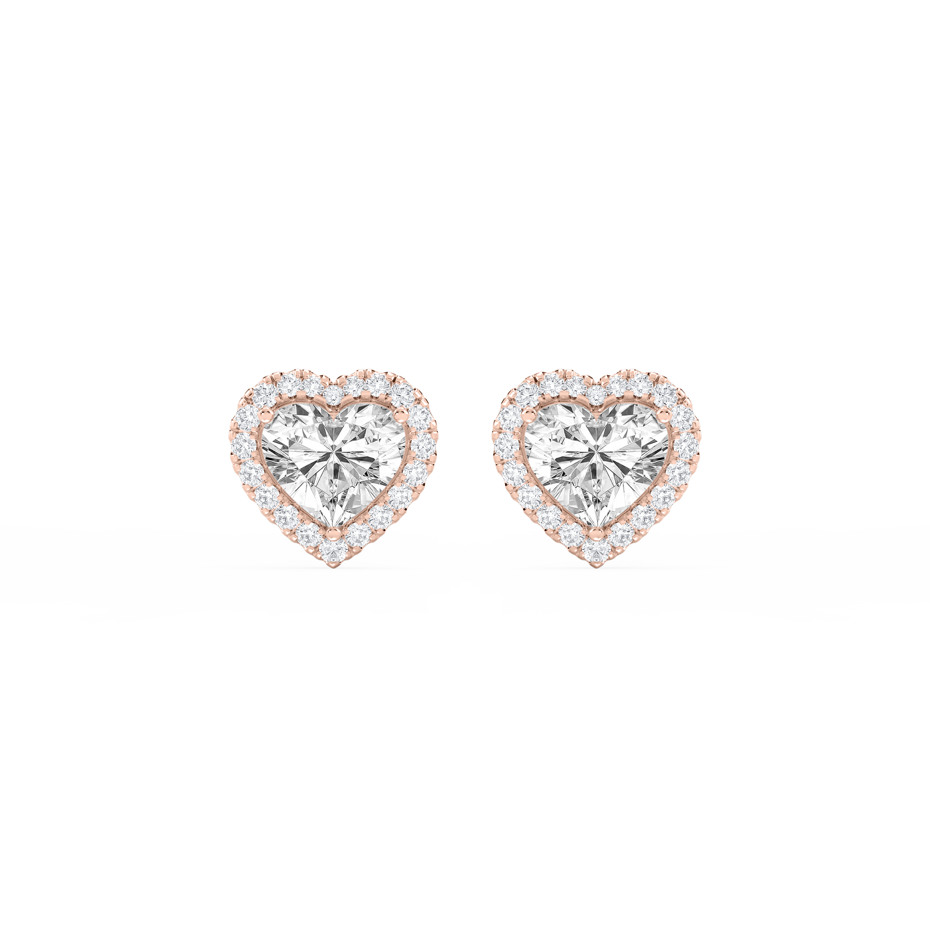 Lovea Pia Ohrstecker – Herzschliff – Roségold