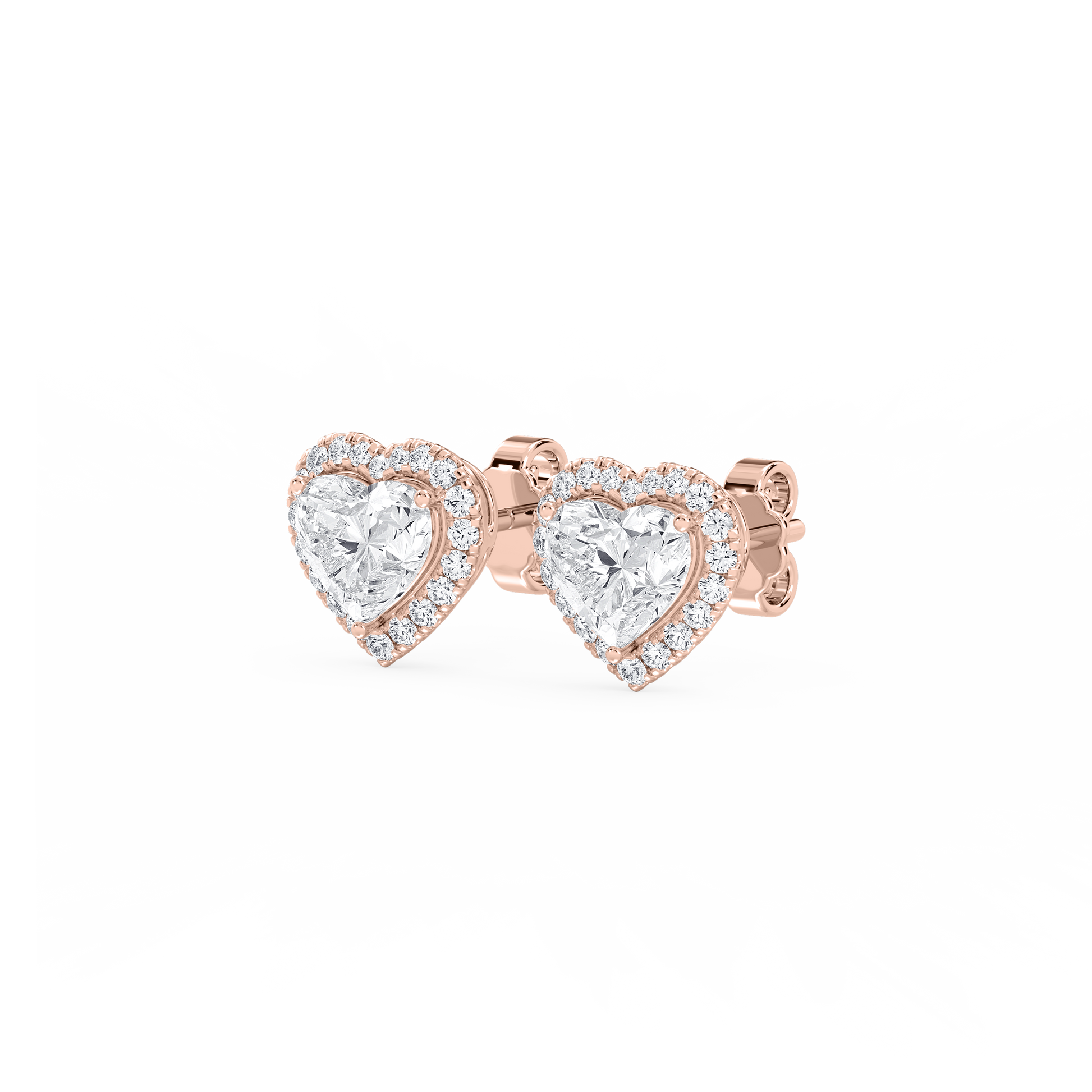 Lovea Pia Ohrstecker – Herzschliff – Roségold