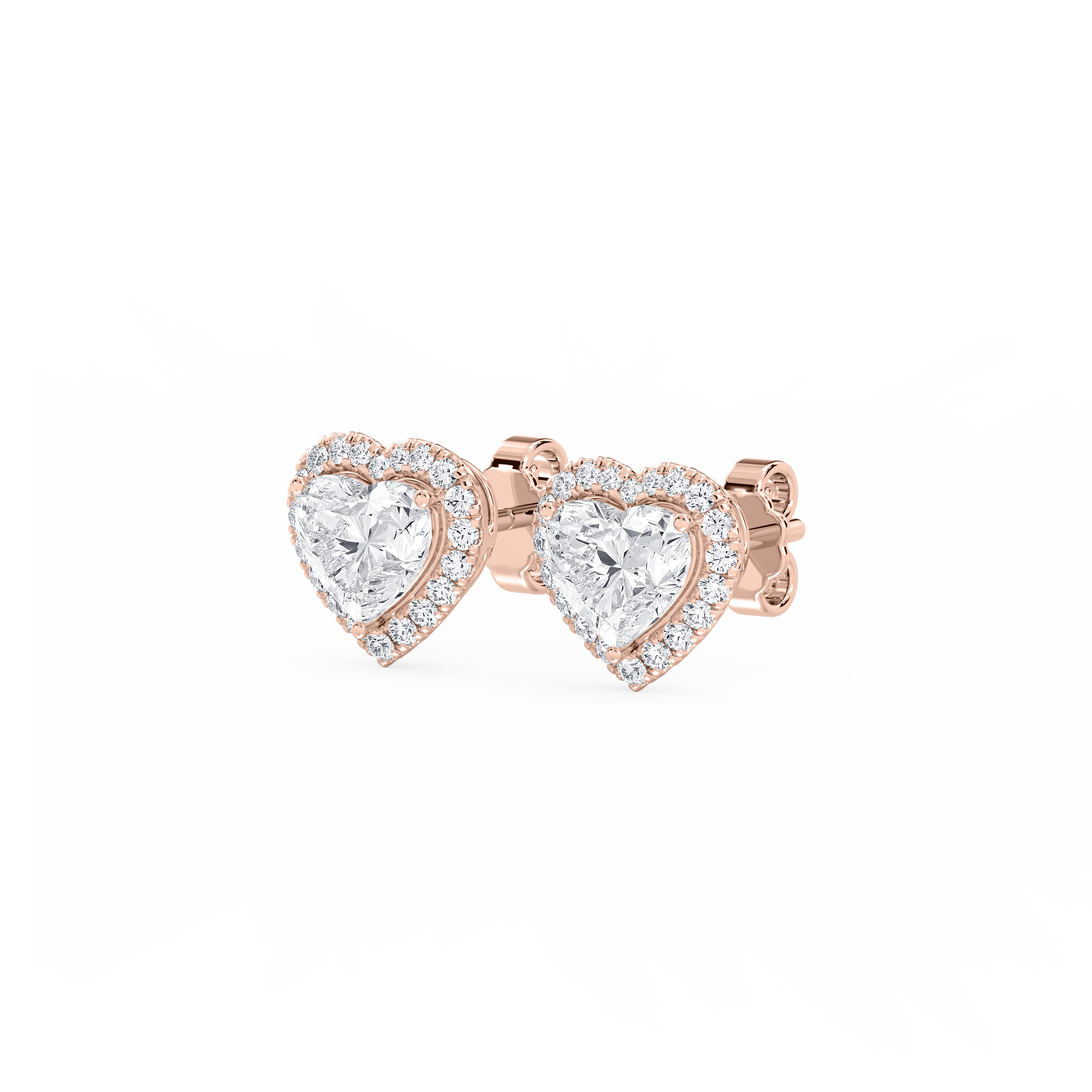 Lovea Pia Ohrstecker – Herzschliff – Roségold