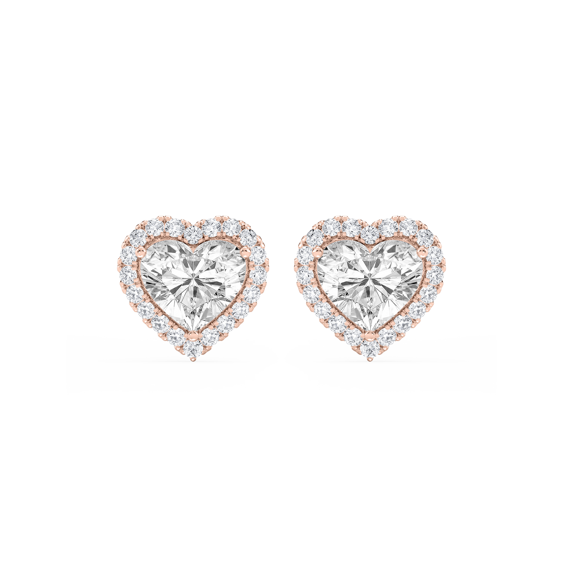 Lovea Pia Ohrstecker – Herzschliff – Roségold