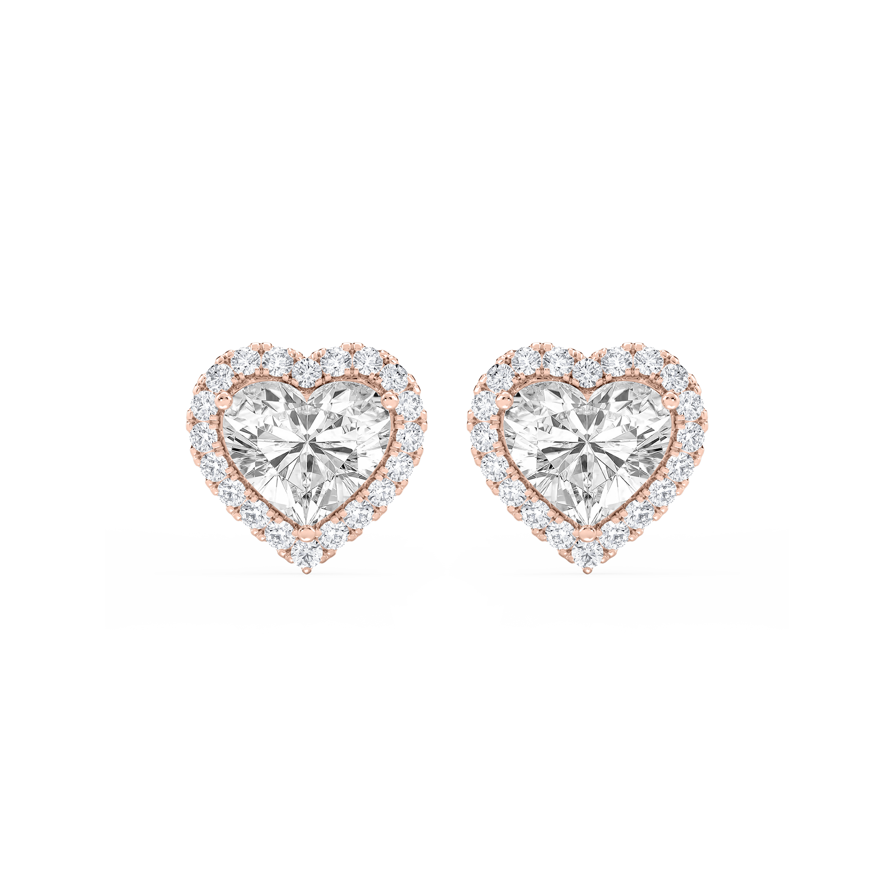 Lovea Pia Ohrstecker – Herzschliff – Roségold