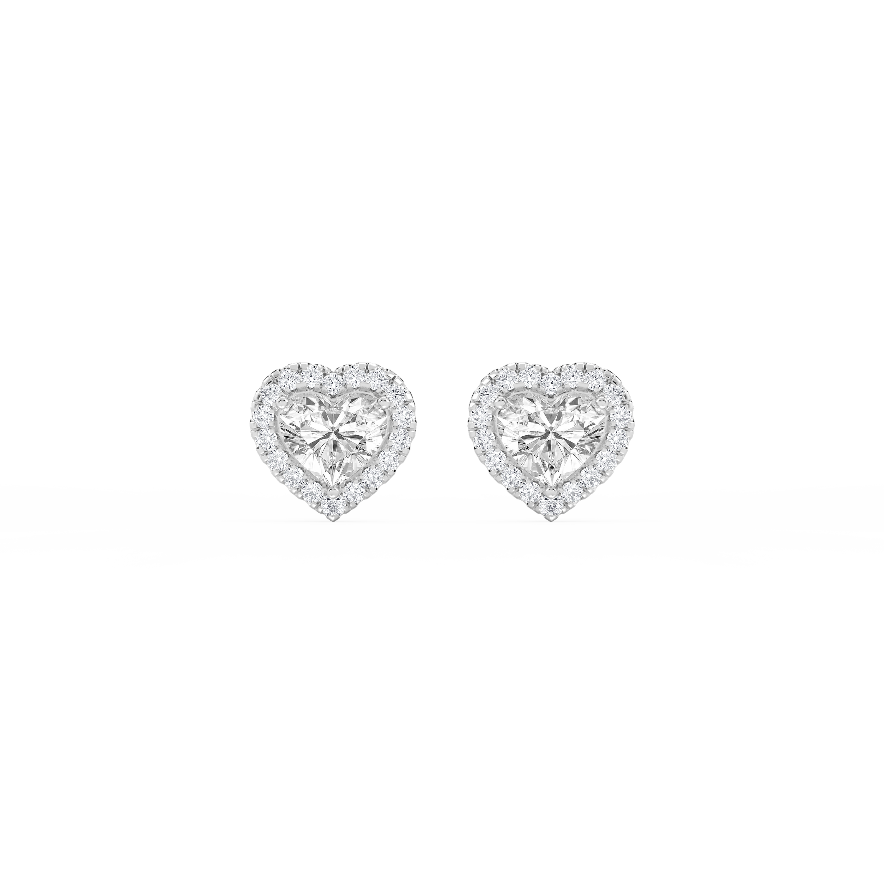 Lovea Pia Ohrstecker – Herzschliff – Weißgold