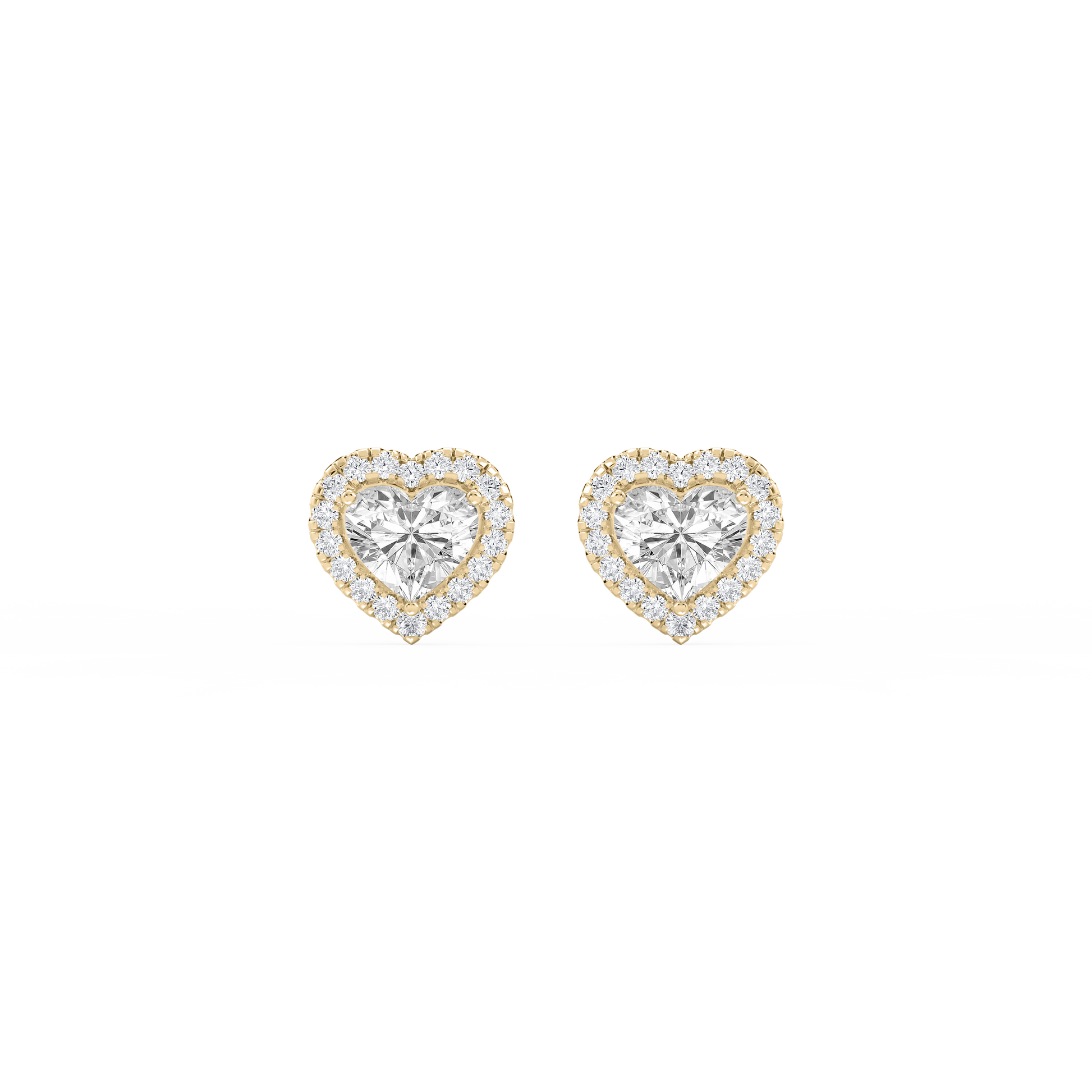 Lovea Pia Ohrstecker – Herzschliff – Gelbgold