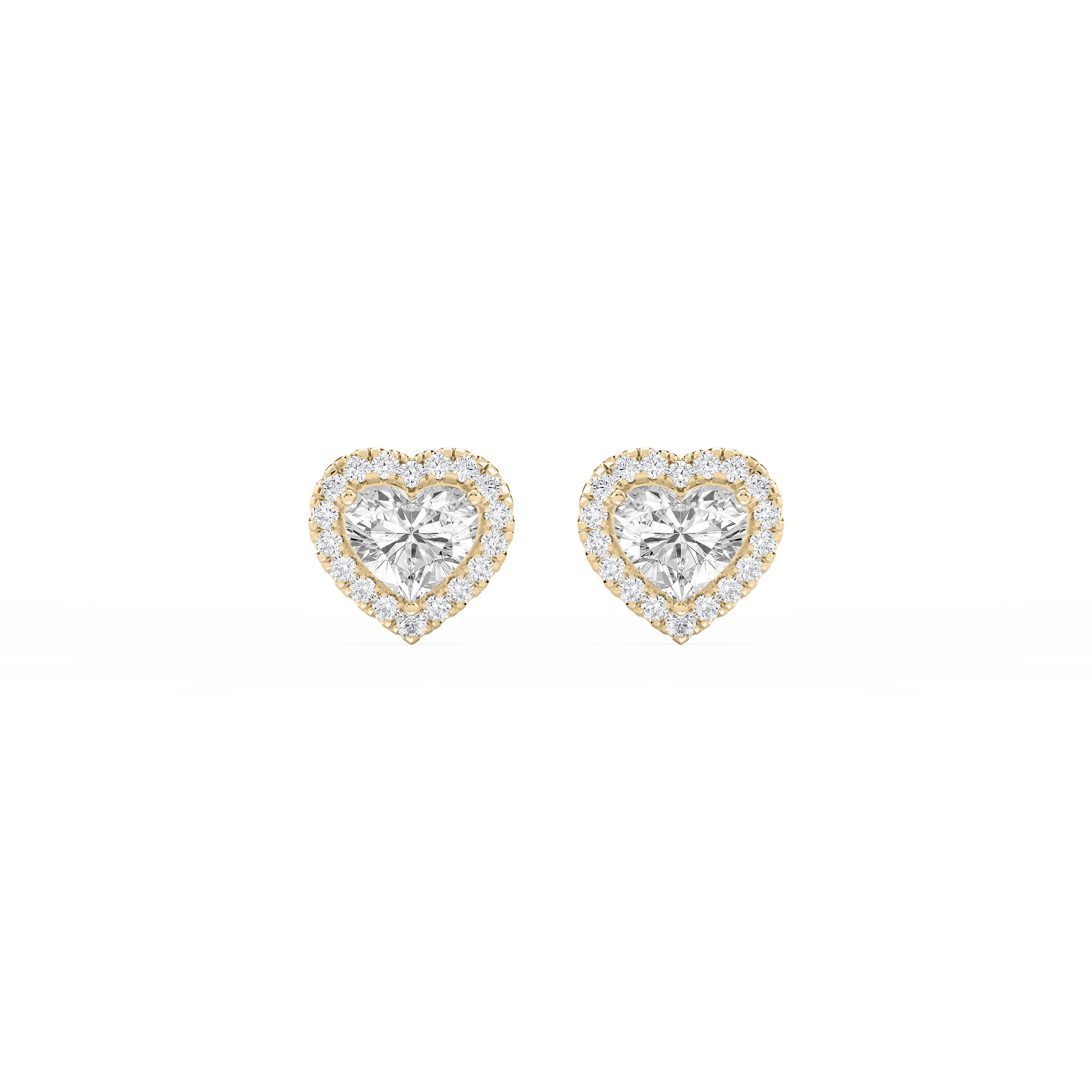 Lovea Pia Ohrstecker – Herzschliff – Gelbgold