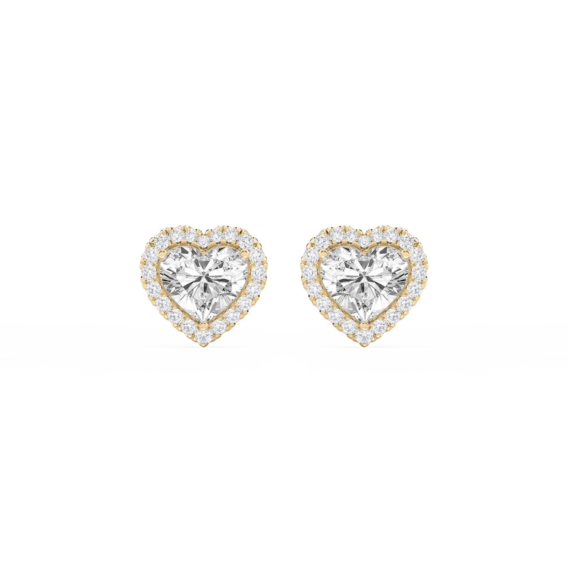Lovea Pia Ohrstecker – Herzschliff – Gelbgold