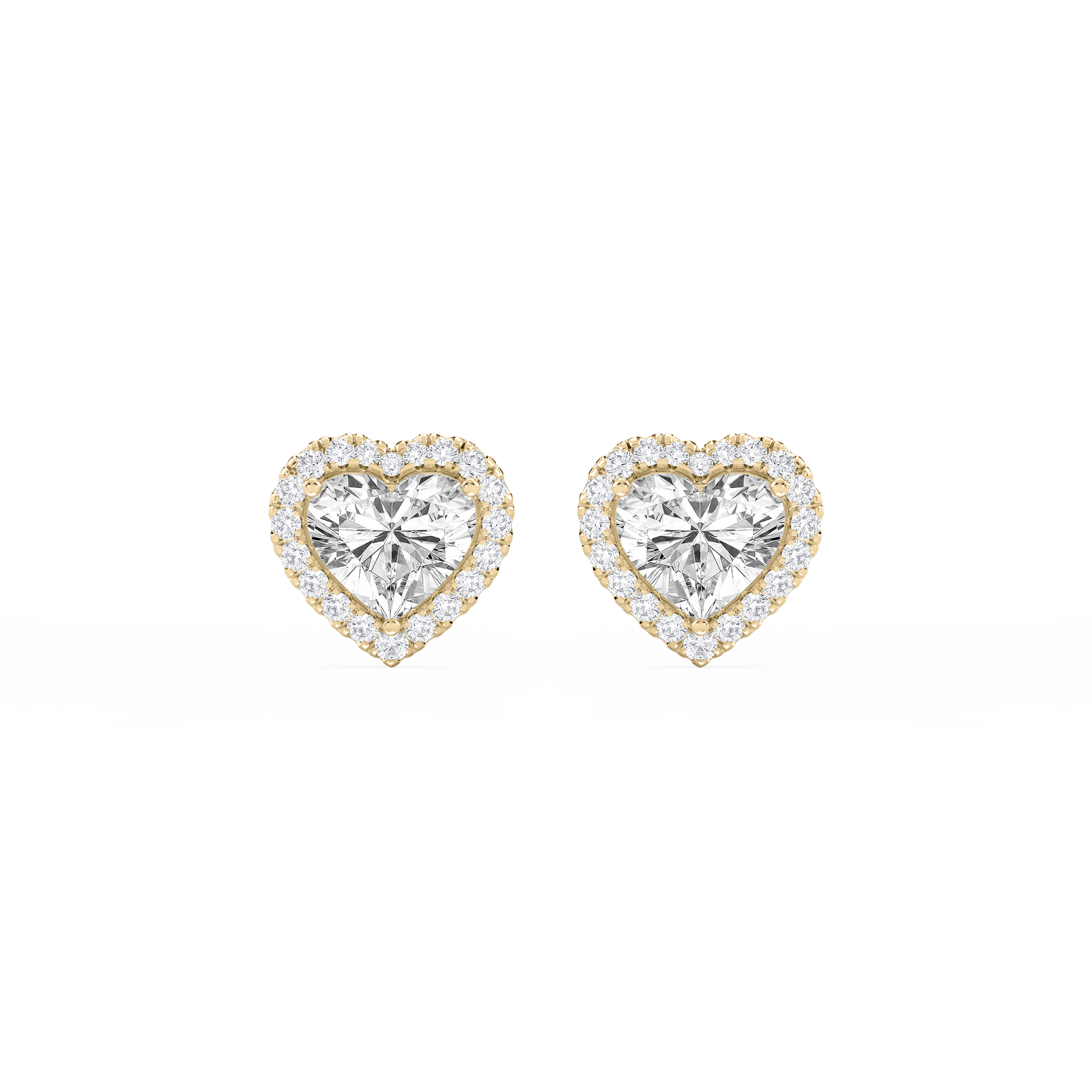 Lovea Pia Ohrstecker – Herzschliff – Gelbgold