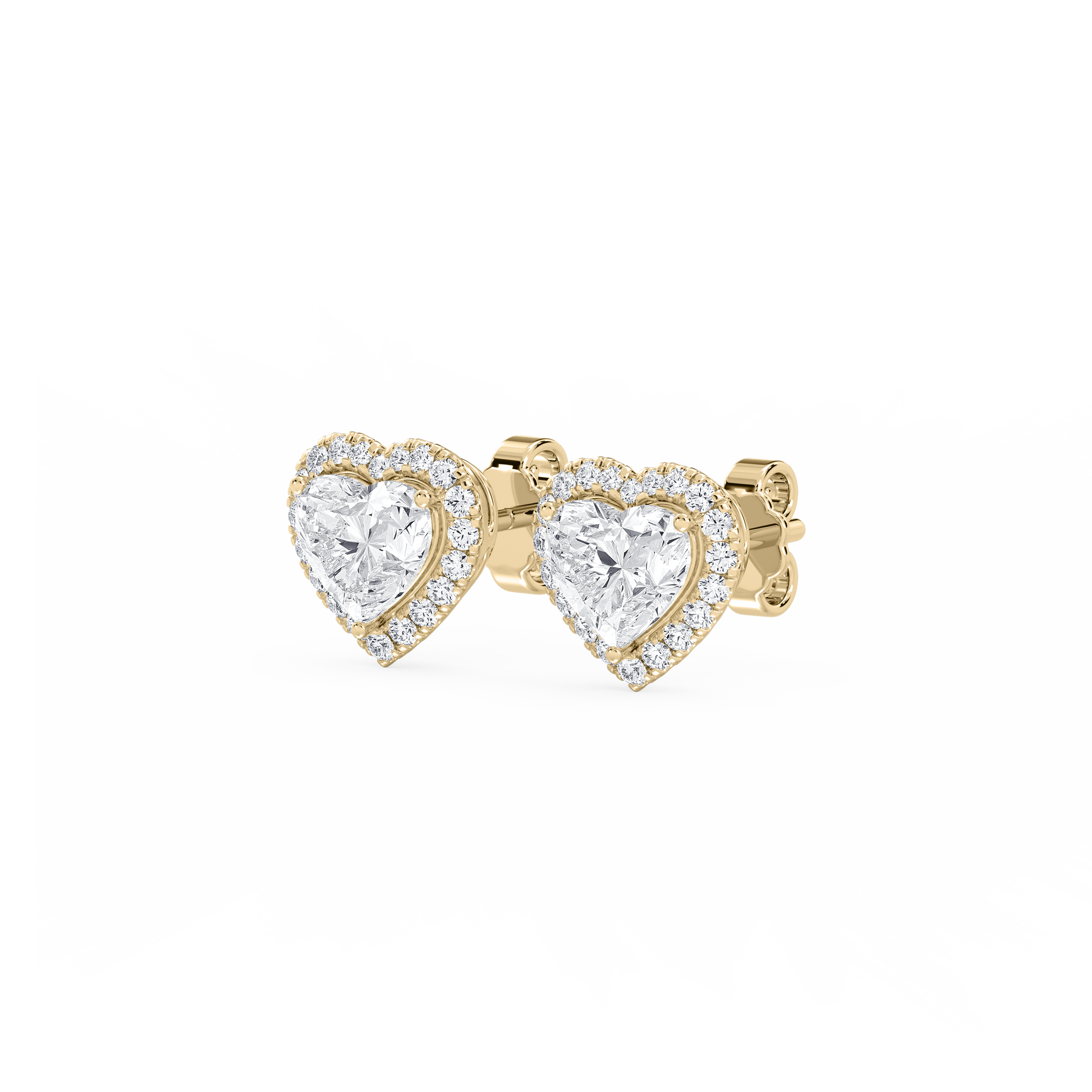 Lovea Pia Ohrstecker – Herzschliff – Gelbgold