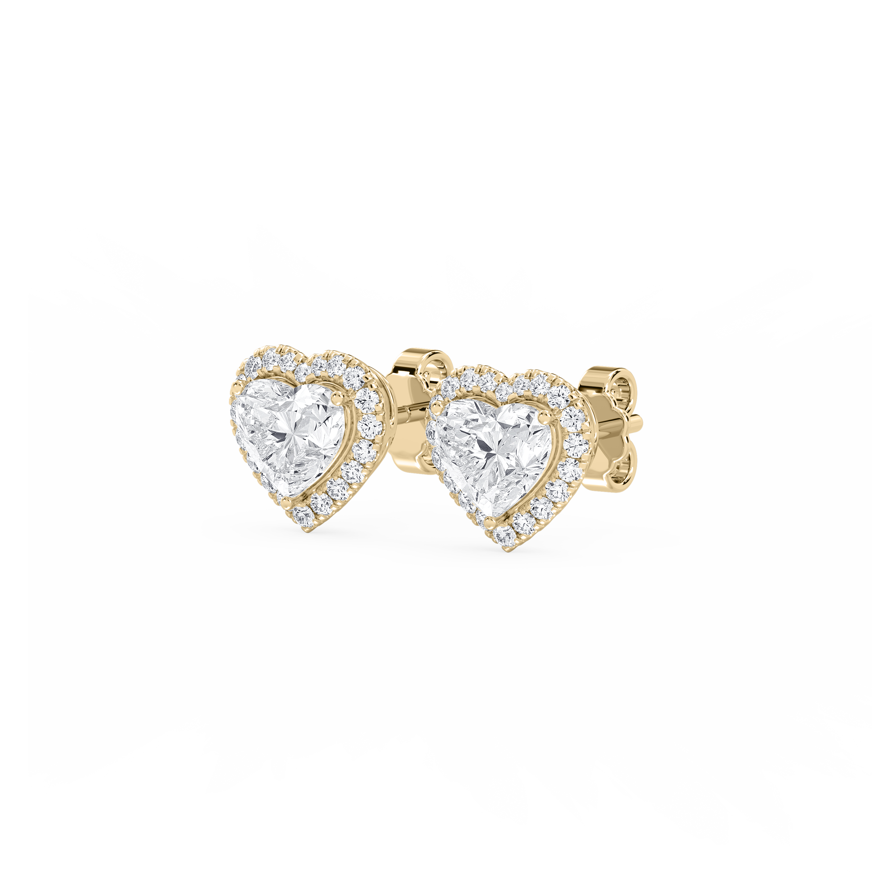 Lovea Pia Ohrstecker – Herzschliff – Gelbgold