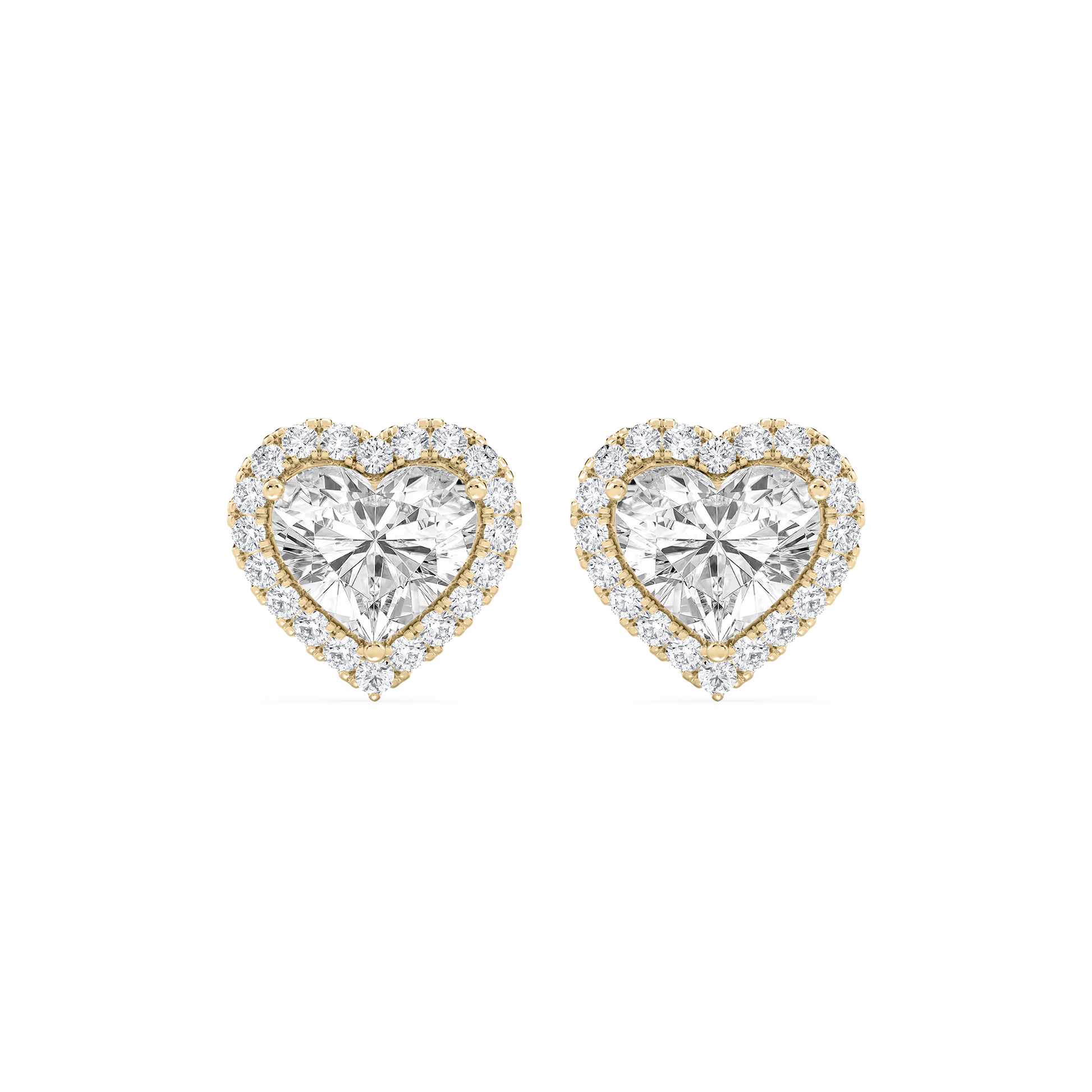Lovea Pia Ohrstecker – Herzschliff – Gelbgold