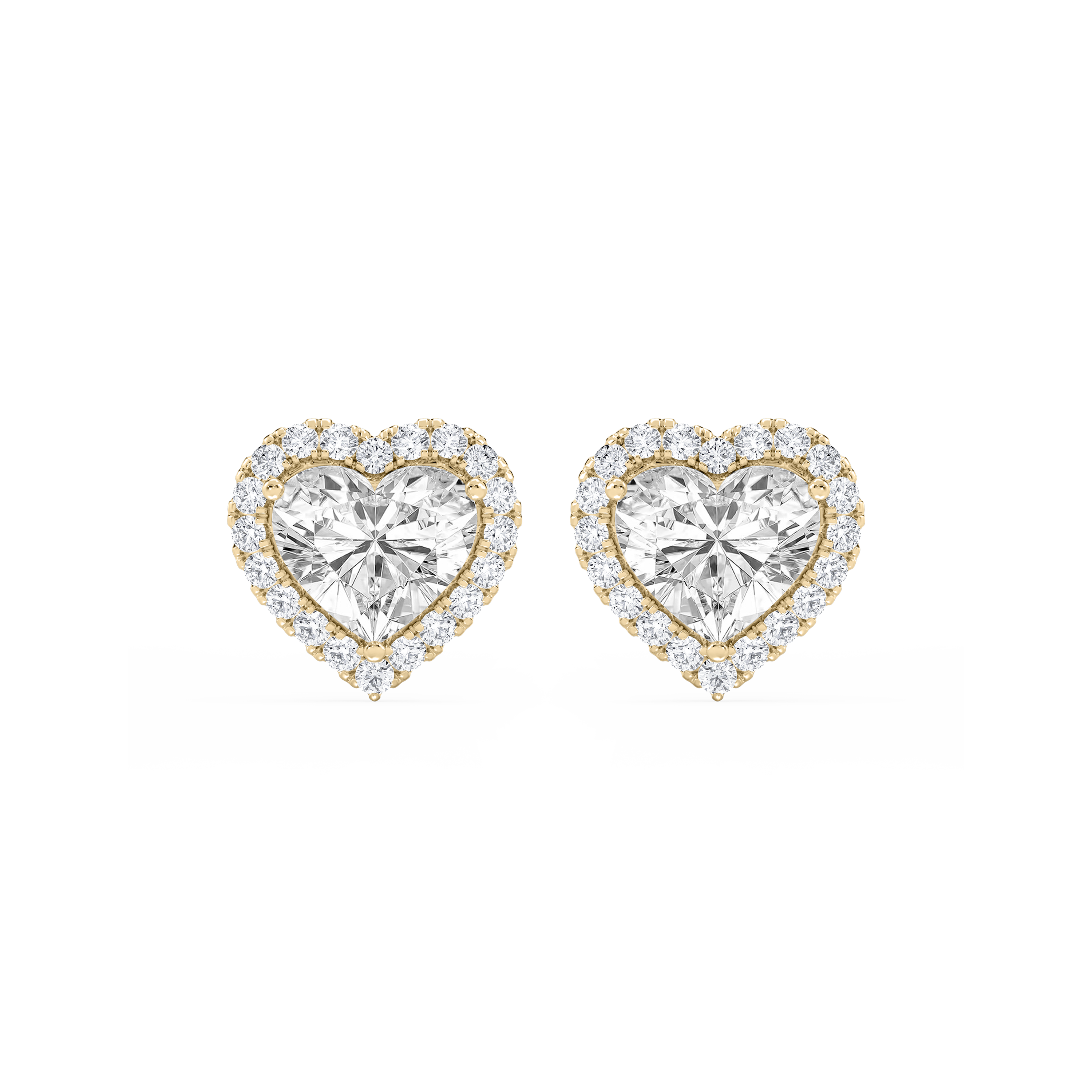Lovea Pia Ohrstecker – Herzschliff – Gelbgold