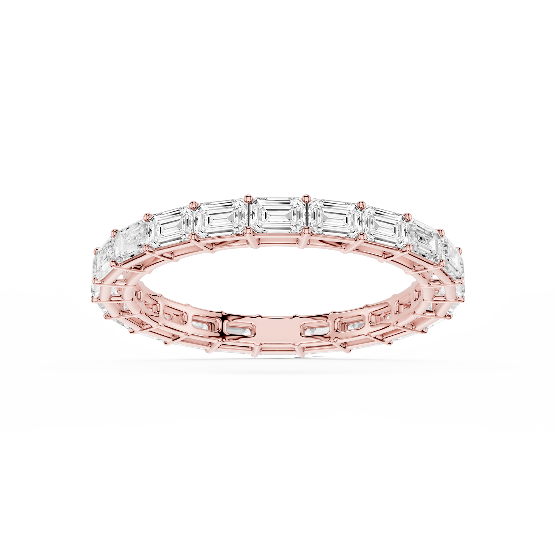 Lovea Ida Eternity Ring Smaragdschliff – Roségold