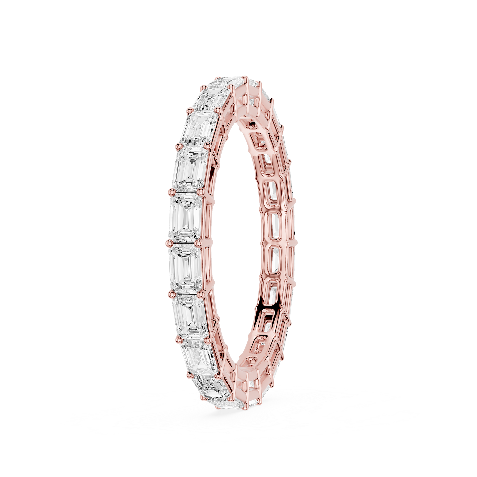 Lovea Ida Eternity Ring Smaragdschliff – Roségold