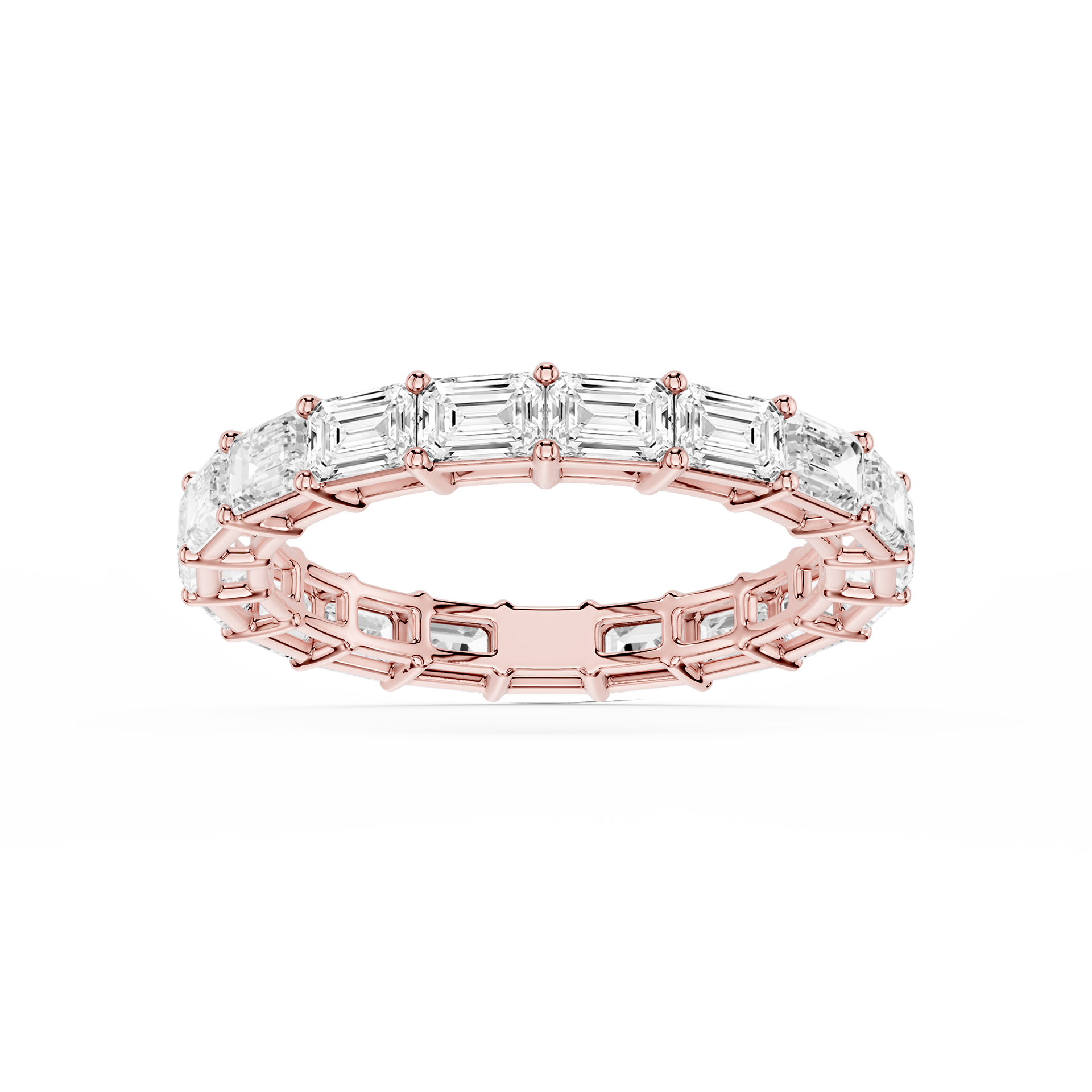 Lovea Ida Eternity Ring Smaragdschliff – Roségold