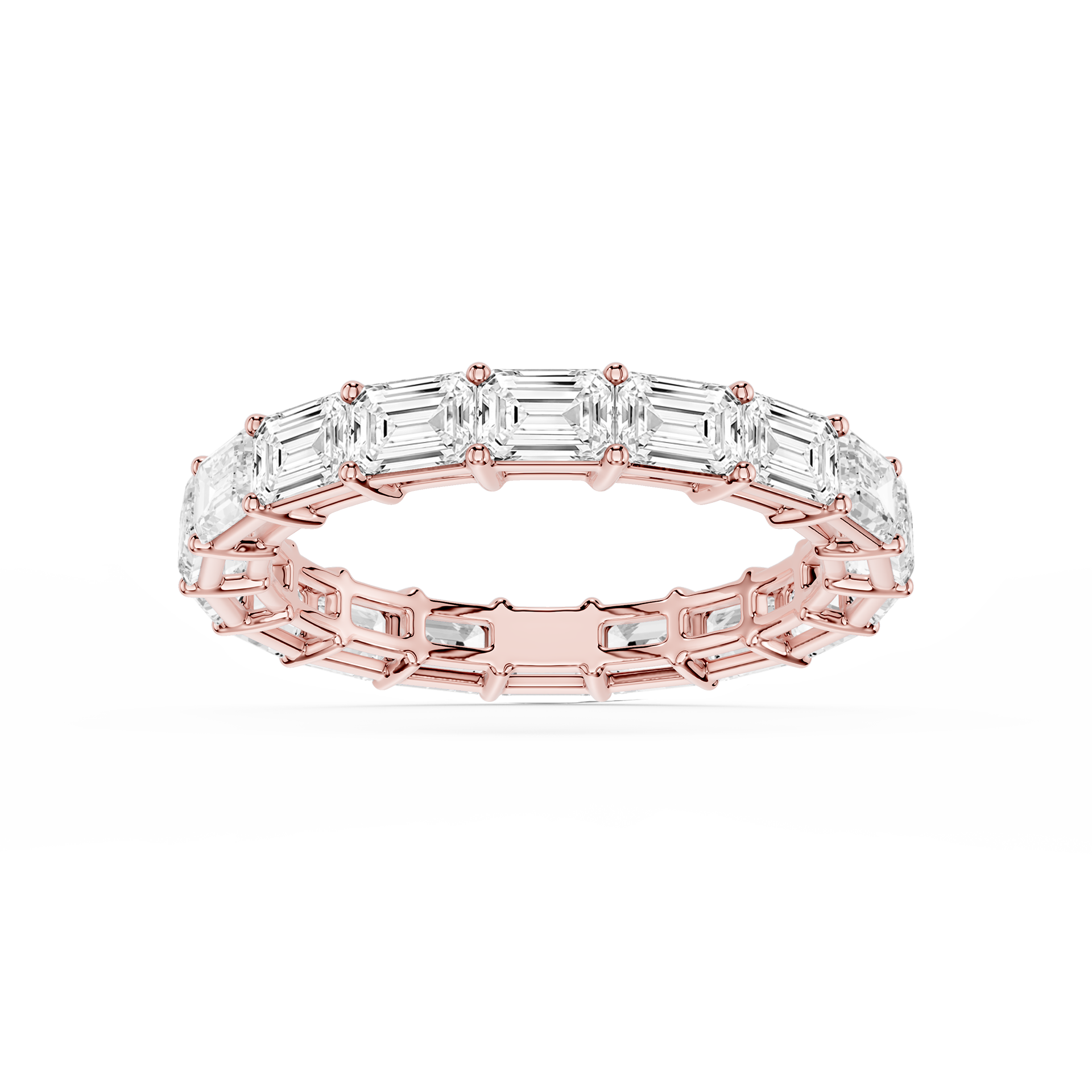 Lovea Ida Eternity Ring Smaragdschliff – Roségold